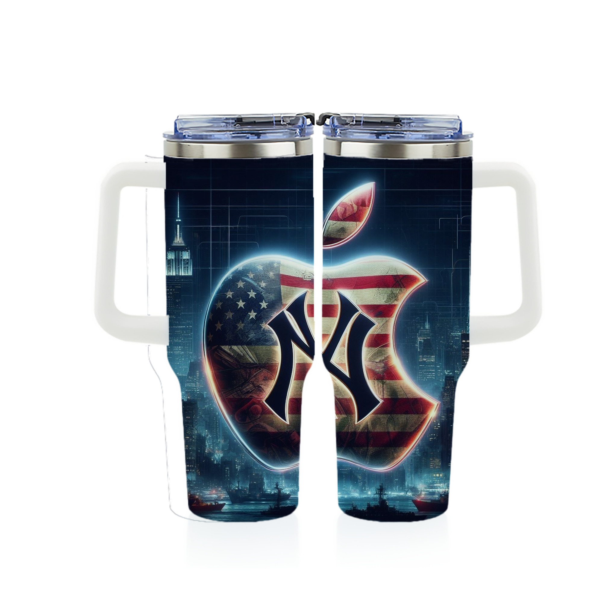 New York Yankees 347 40oz Full Wrap Car Tumbler – Durable Stainless Steel Travel Mug With Vibrant UV Print – Double Wall Insulated, Fits Most Car Cup Holders