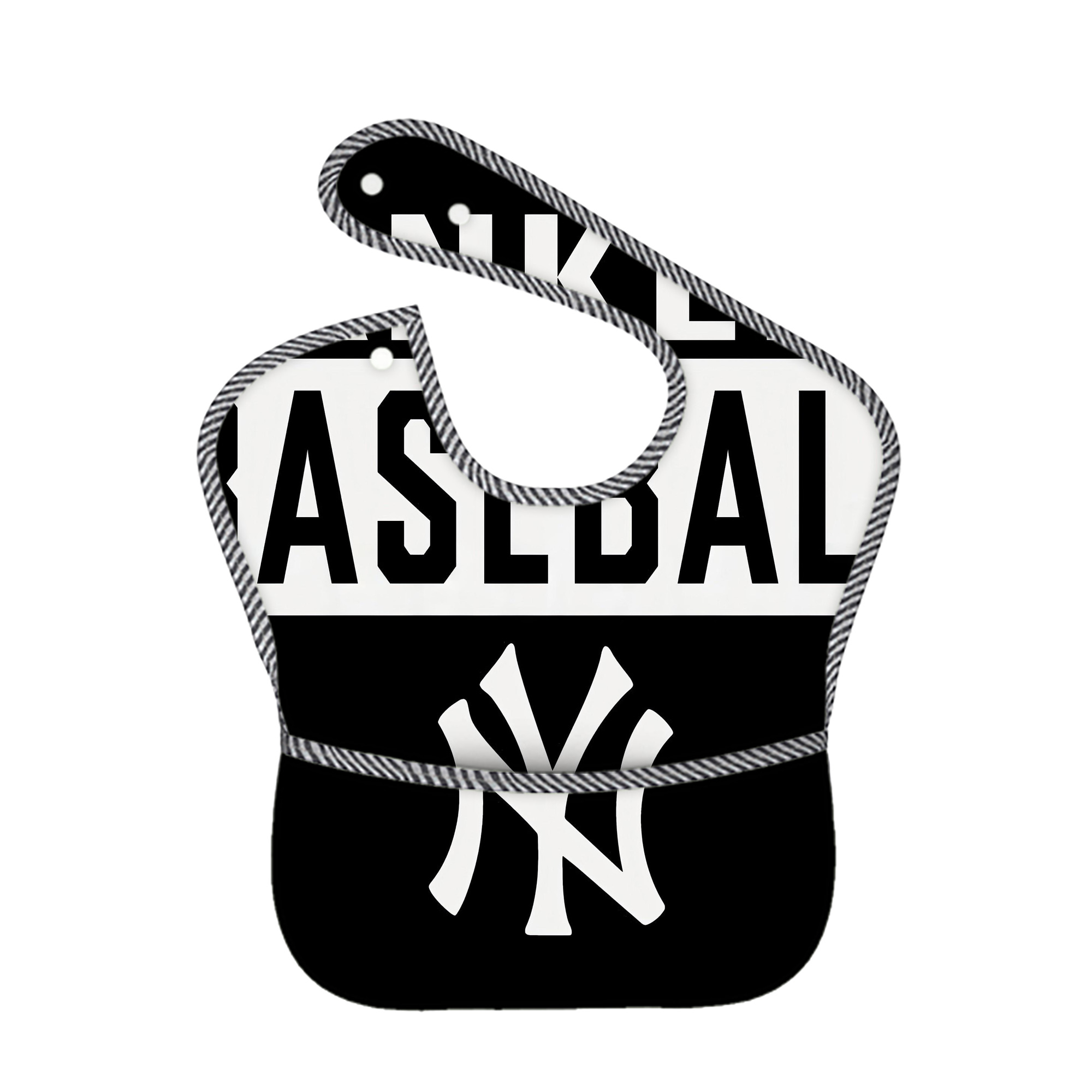 New York Yankees 266 Adjustable Waterproof Toddler Bib – Full-Print Durable Polyester – Foldable Crumb Pocket – Easy Snap Closure – Soft