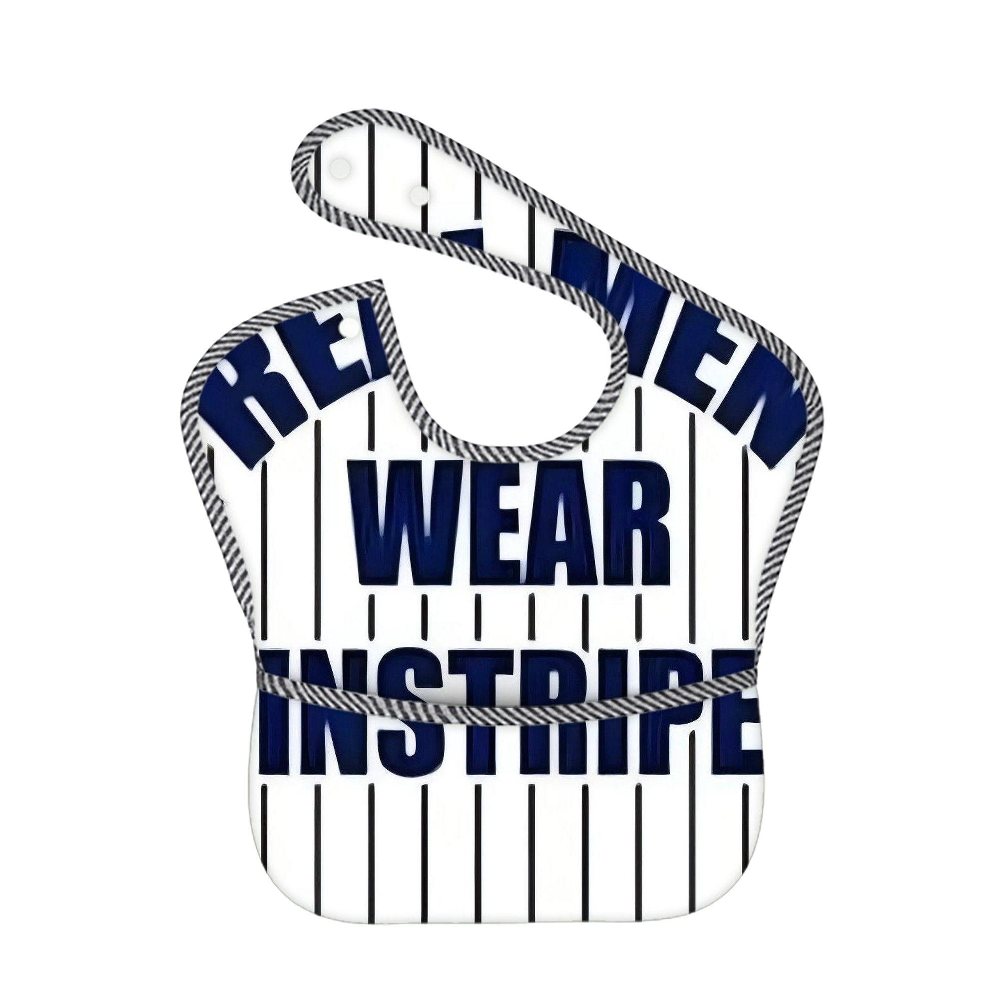 New York Yankees 262 Adjustable Waterproof Toddler Bib – Full-Print Durable Polyester – Foldable Crumb Pocket – Easy Snap Closure – Soft