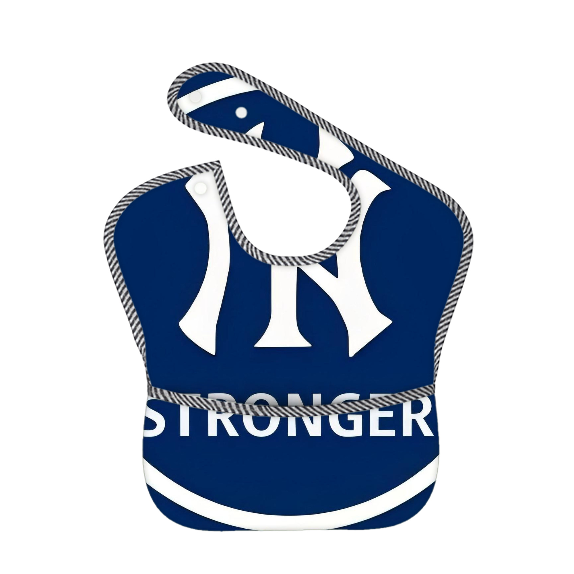 New York Yankees 346 Adjustable Waterproof Toddler Bib – Full-Print Durable Polyester – Foldable Crumb Pocket – Easy Snap Closure – Soft