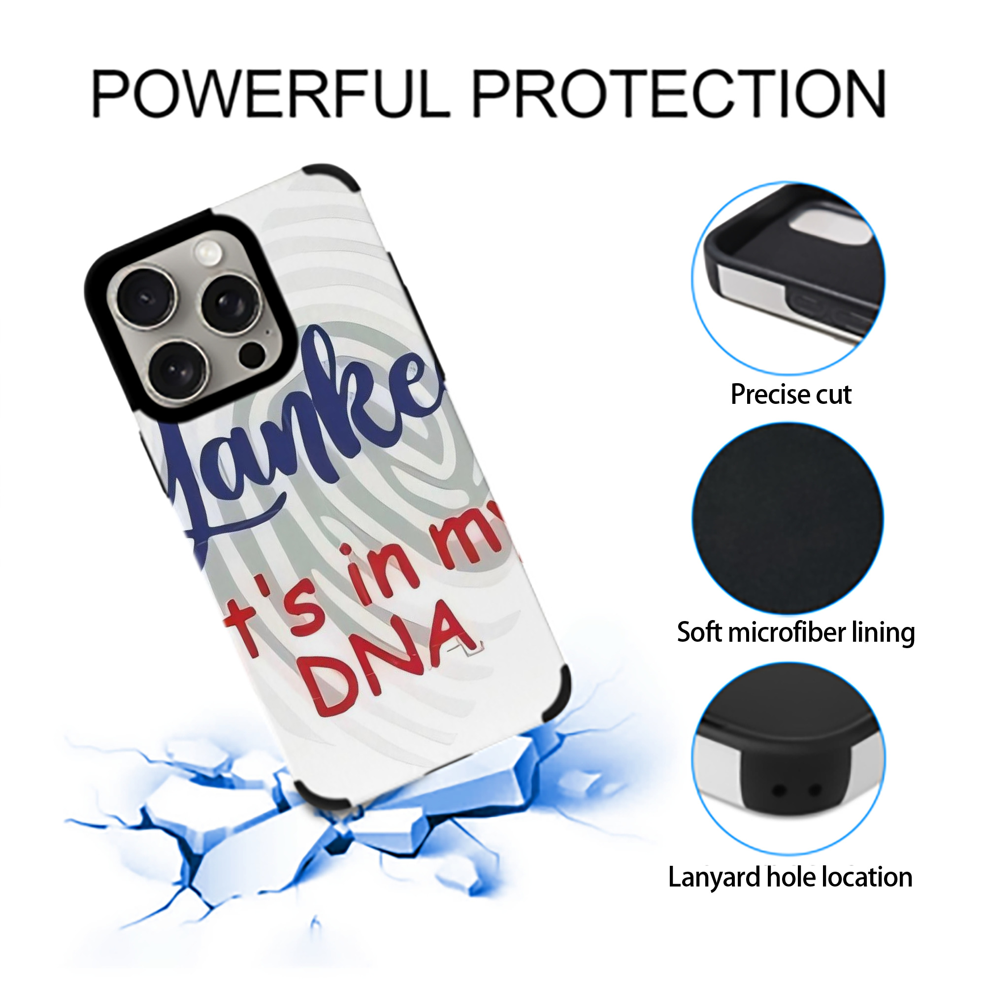 New York Yankees 234 IPhone 15 Pro Max PU Leather Case – Soft Lining, 360° Protection – Precise Fit, 3D Buttons, Easy Charging – Anti-Yellowing, Easy To Clean