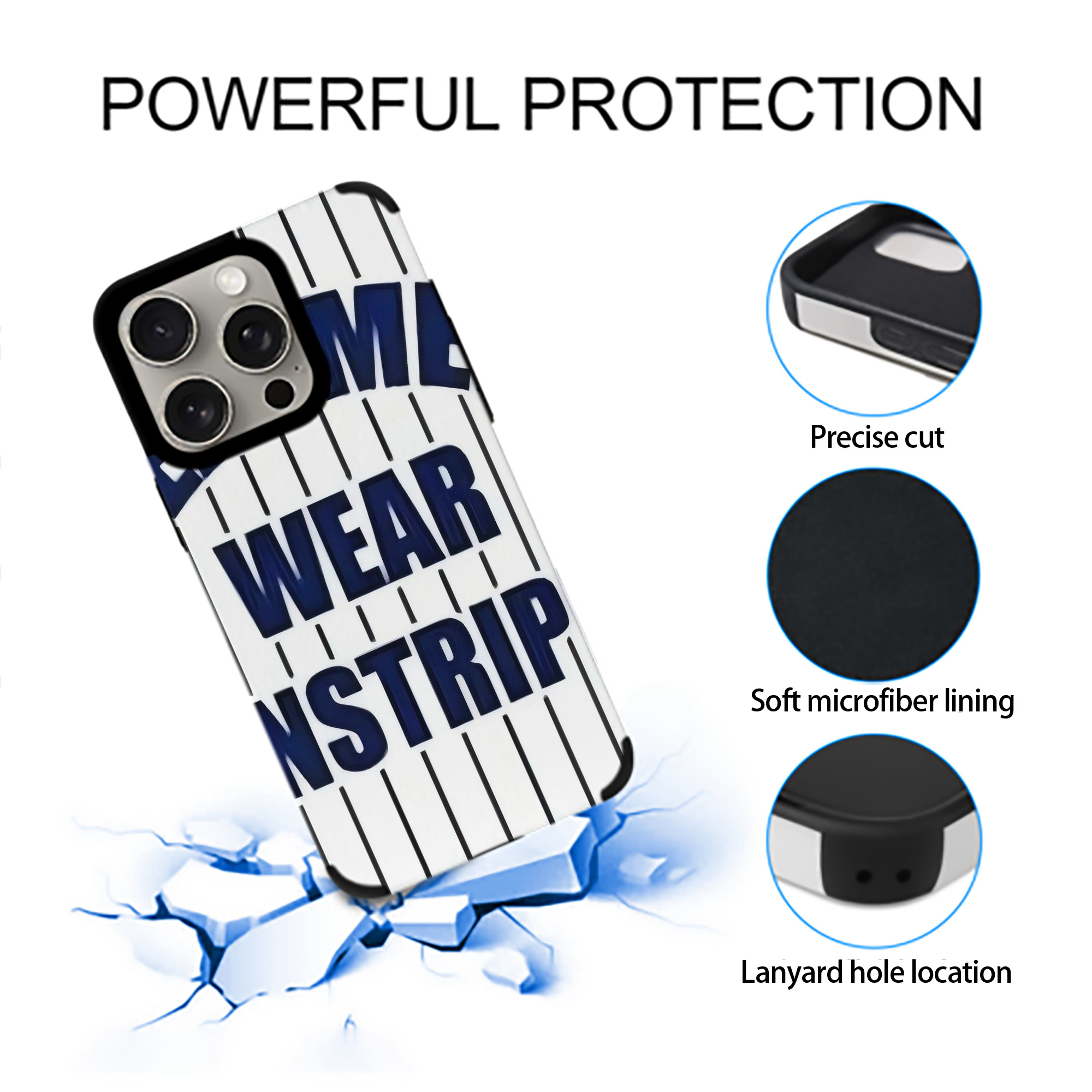 New York Yankees 262 IPhone 15 Pro Max PU Leather Case – Soft Lining, 360° Protection – Precise Fit, 3D Buttons, Easy Charging – Anti-Yellowing, Easy To Clean