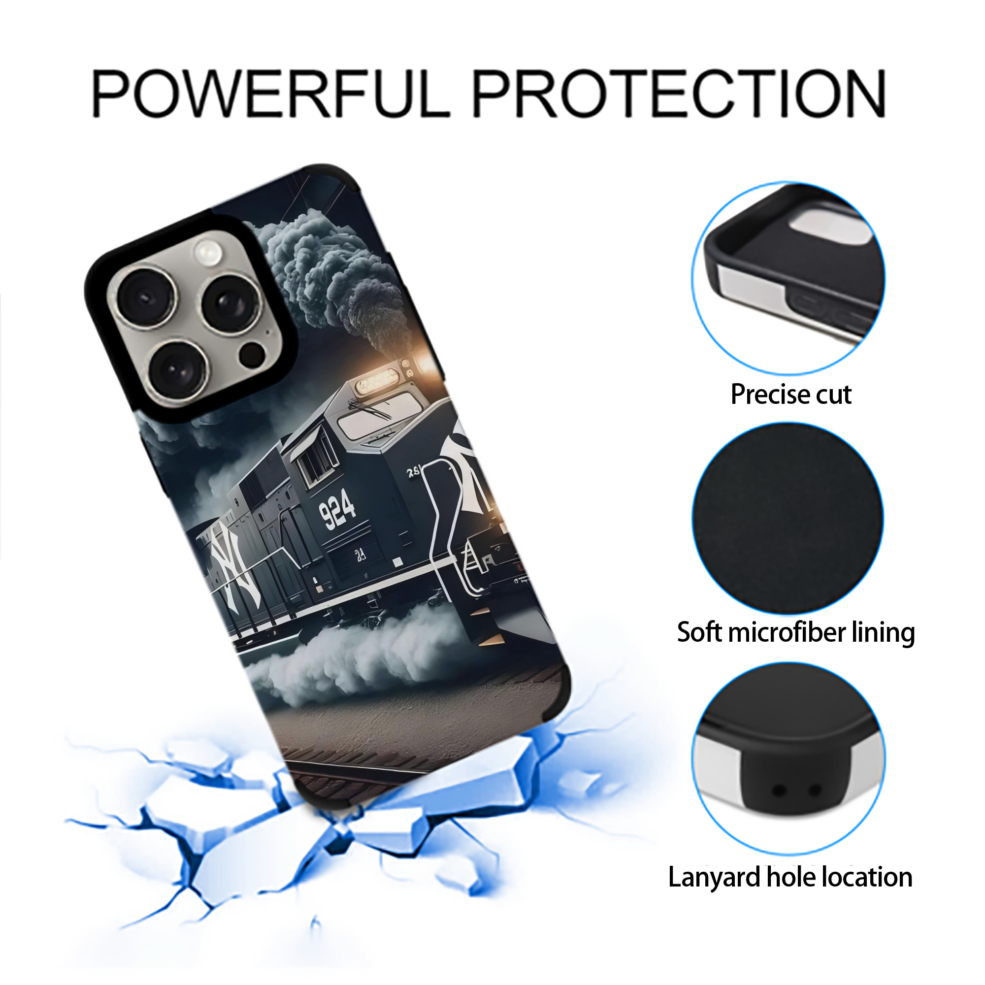 New York Yankees 257 IPhone 15 Pro Max PU Leather Case – Soft Lining, 360° Protection – Precise Fit, 3D Buttons, Easy Charging – Anti-Yellowing, Easy To Clean