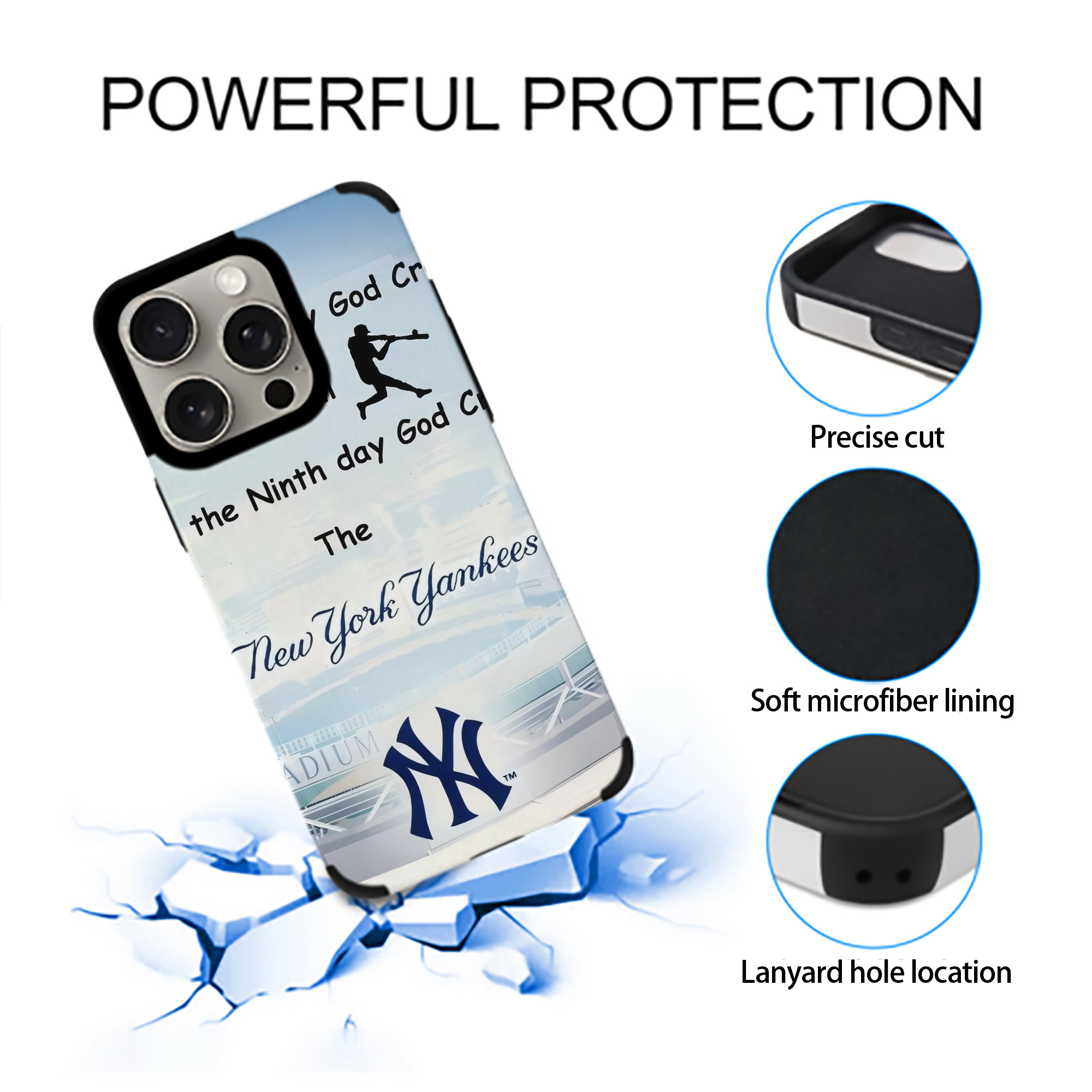 New York Yankees 314 IPhone 15 Pro Max PU Leather Case – Soft Lining, 360° Protection – Precise Fit, 3D Buttons, Easy Charging – Anti-Yellowing, Easy To Clean