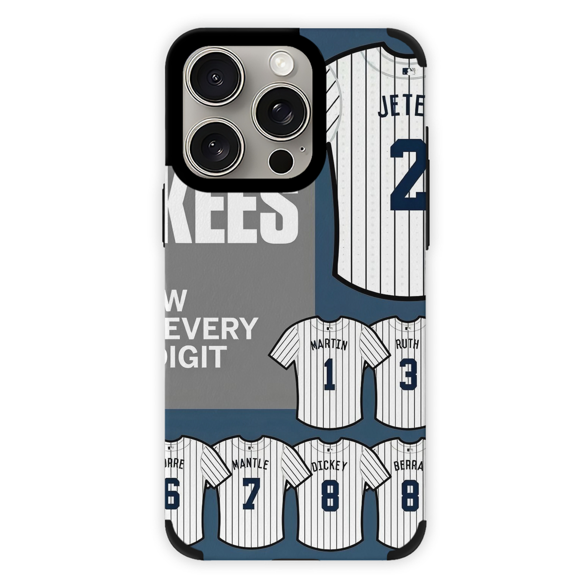 New York Yankees 235 IPhone 15 Pro Max PU Leather Case – Soft Lining, 360° Protection – Precise Fit, 3D Buttons, Easy Charging – Anti-Yellowing, Easy To Clean