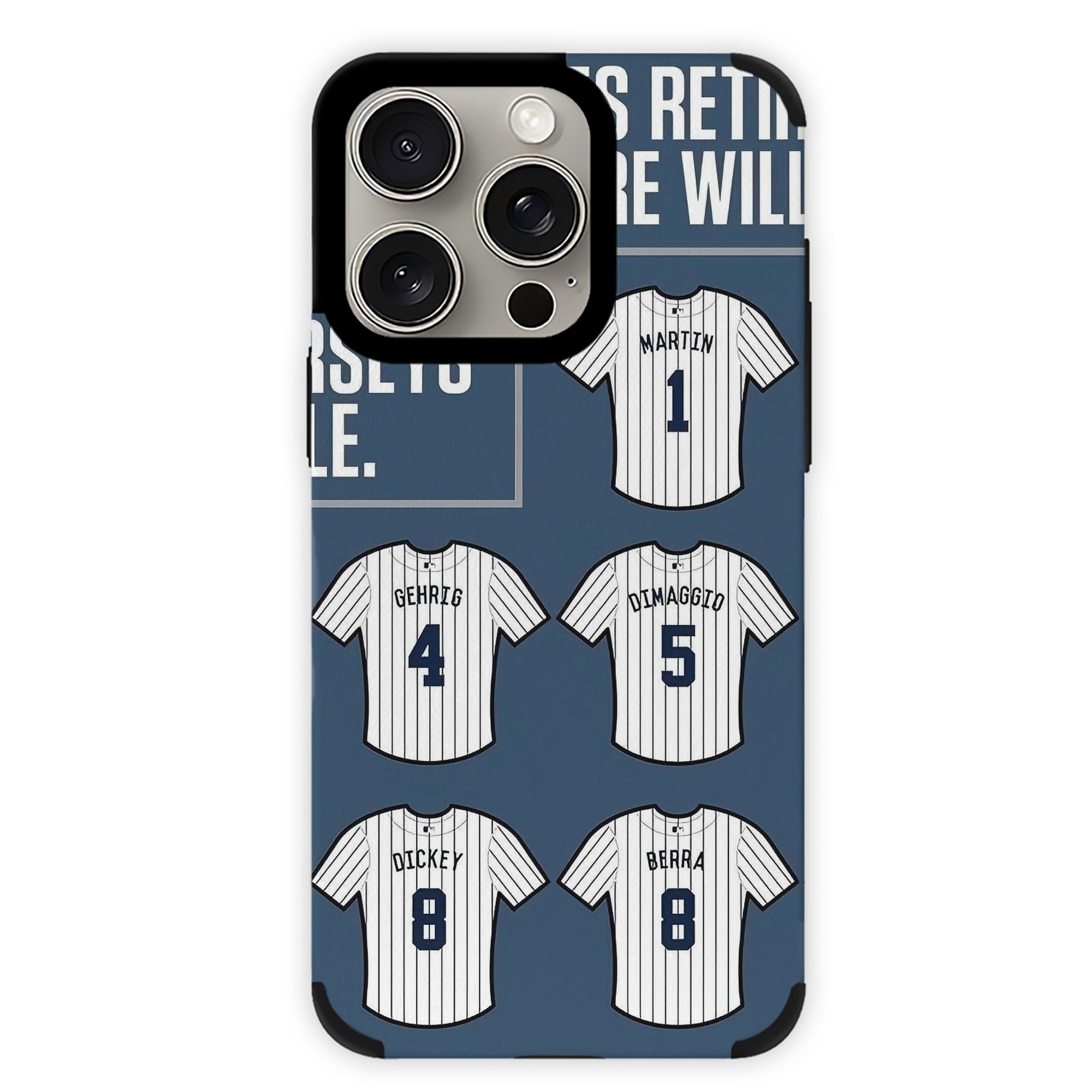 New York Yankees Retire Single Number IPhone 15 Pro Max PU Leather Case – Soft Lining, 360° Protection – Precise Fit, 3D Buttons, Easy Charging – Anti-Yellowing, Easy To Clean