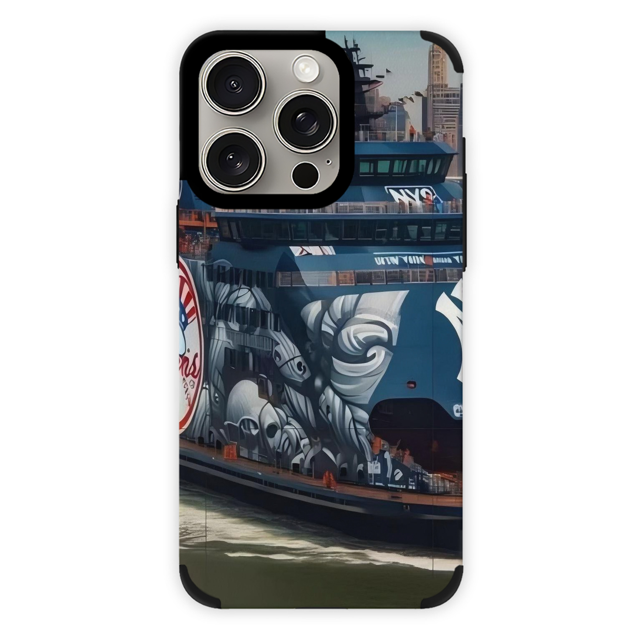 New York Yankees 299 IPhone 15 Pro Max PU Leather Case – Soft Lining, 360° Protection – Precise Fit, 3D Buttons, Easy Charging – Anti-Yellowing, Easy To Clean