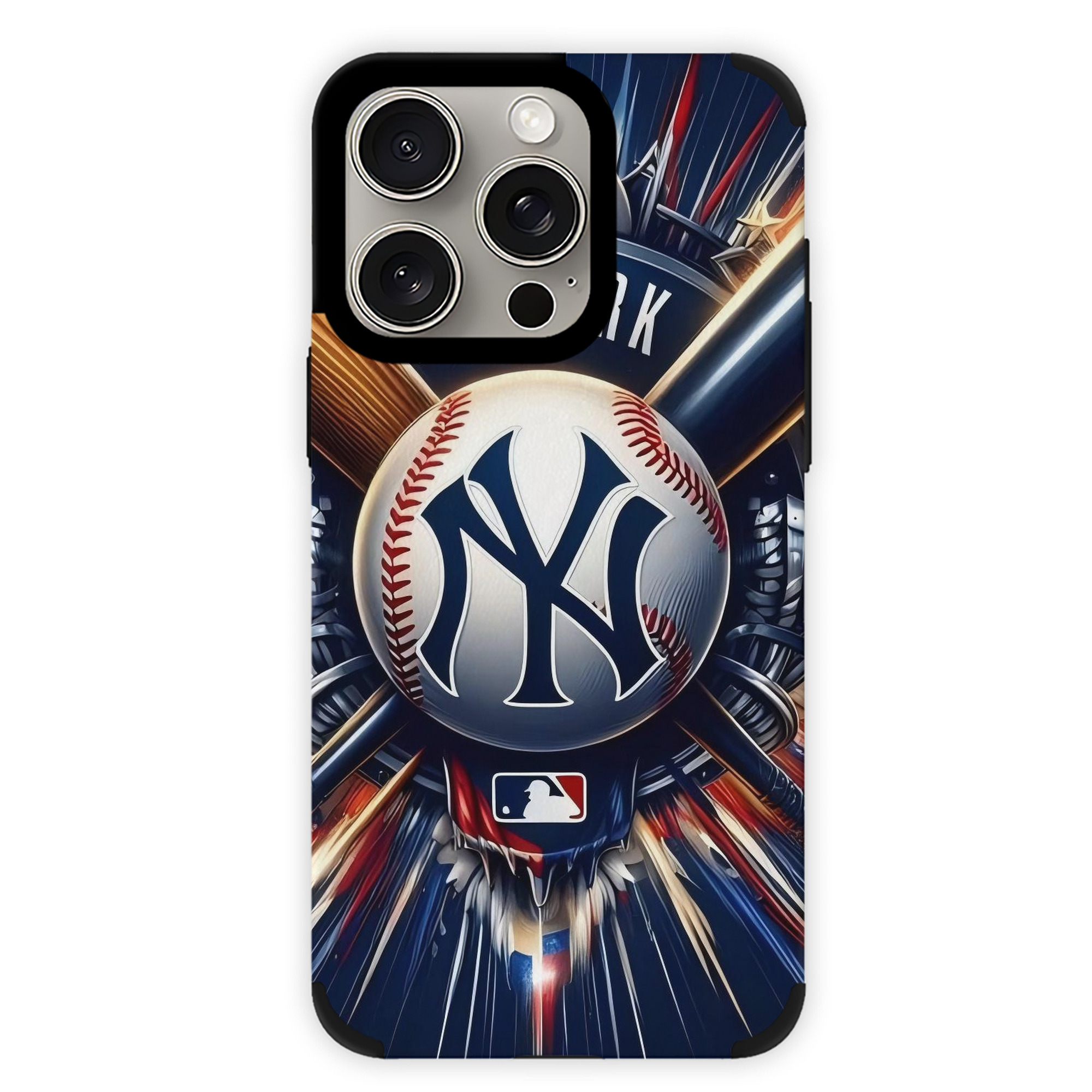 New York Yankees 268 IPhone 15 Pro Max PU Leather Case – Soft Lining, 360° Protection – Precise Fit, 3D Buttons, Easy Charging – Anti-Yellowing, Easy To Clean