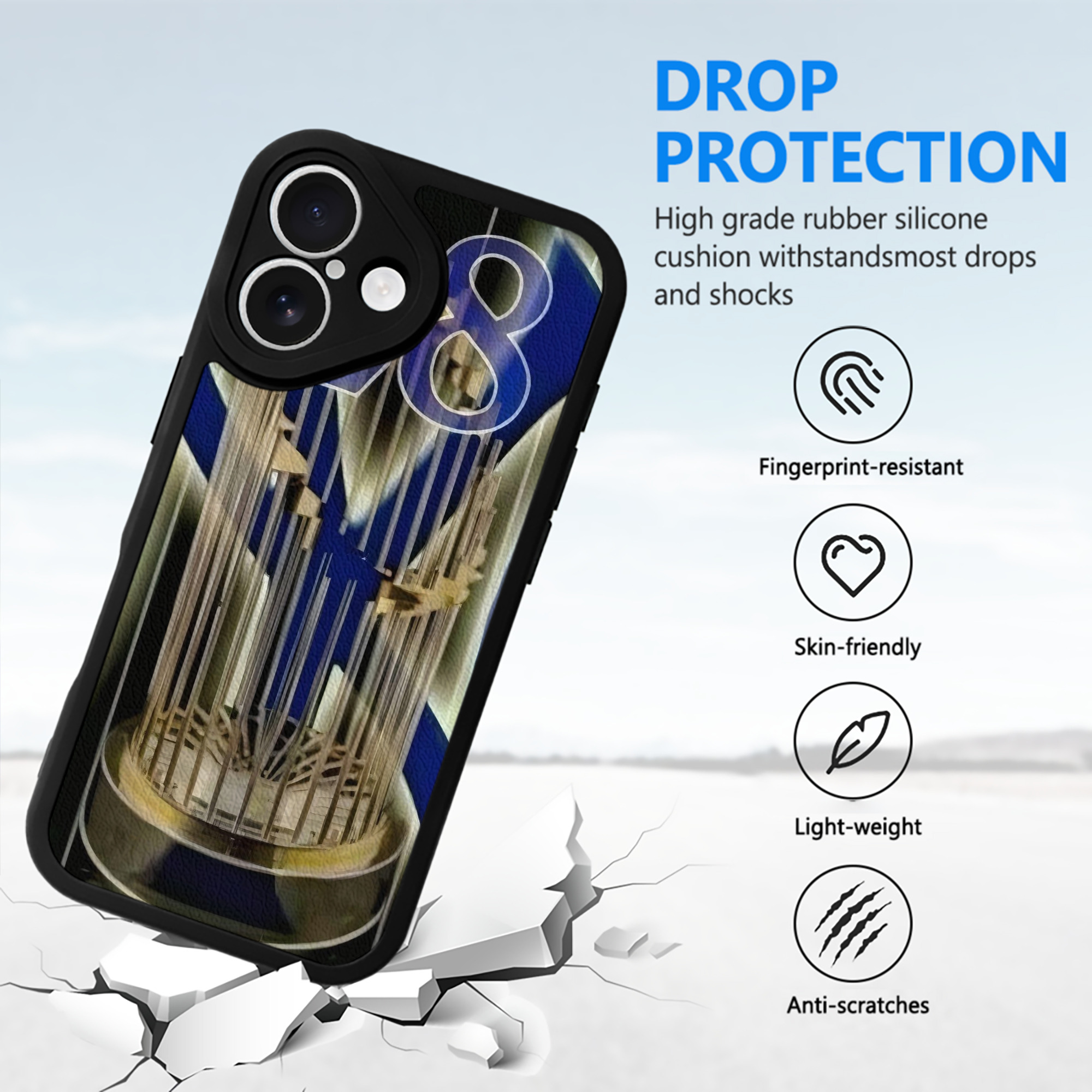 New York Yankees 172 IPhone 16 Silicone Leather Case – UV Print, Lambskin Texture – Perfect Fit, Wireless Charging Compatible, Scratch Resistant, Precise Cutouts – Stylish Protection For IPhone 16