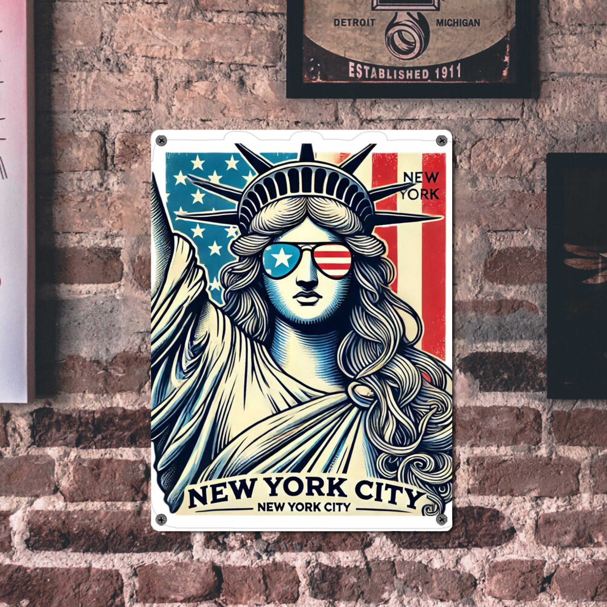 New York Yankees 114 Vintage Metal Tin Sign 12x16inch – Retro Wall Art Decor For Home, Bar, Kitchen, Bedroom, Office – Durable Iron Sheet Poster, Easy To Hang, Full-Color Printing