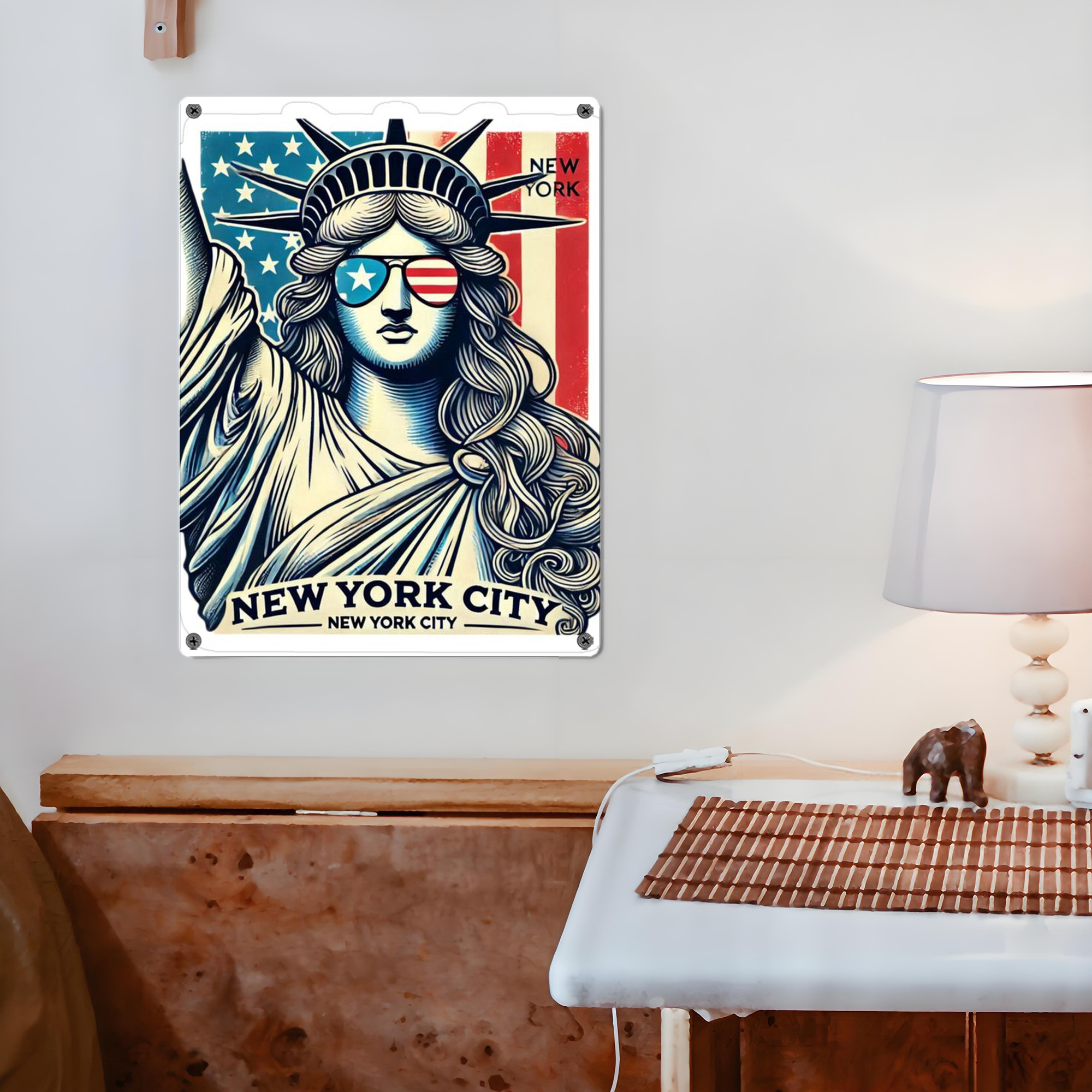 New York Yankees 114 Vintage Metal Tin Sign 12x16inch – Retro Wall Art Decor For Home, Bar, Kitchen, Bedroom, Office – Durable Iron Sheet Poster, Easy To Hang, Full-Color Printing