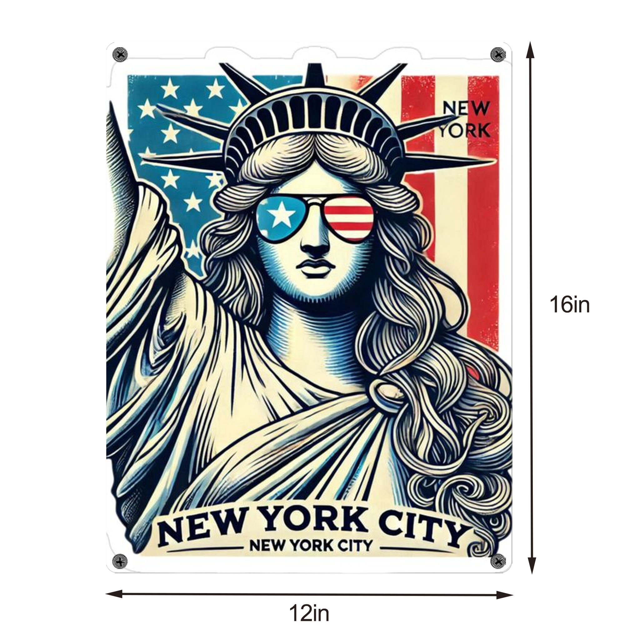 New York Yankees 114 Vintage Metal Tin Sign 12x16inch – Retro Wall Art Decor For Home, Bar, Kitchen, Bedroom, Office – Durable Iron Sheet Poster, Easy To Hang, Full-Color Printing