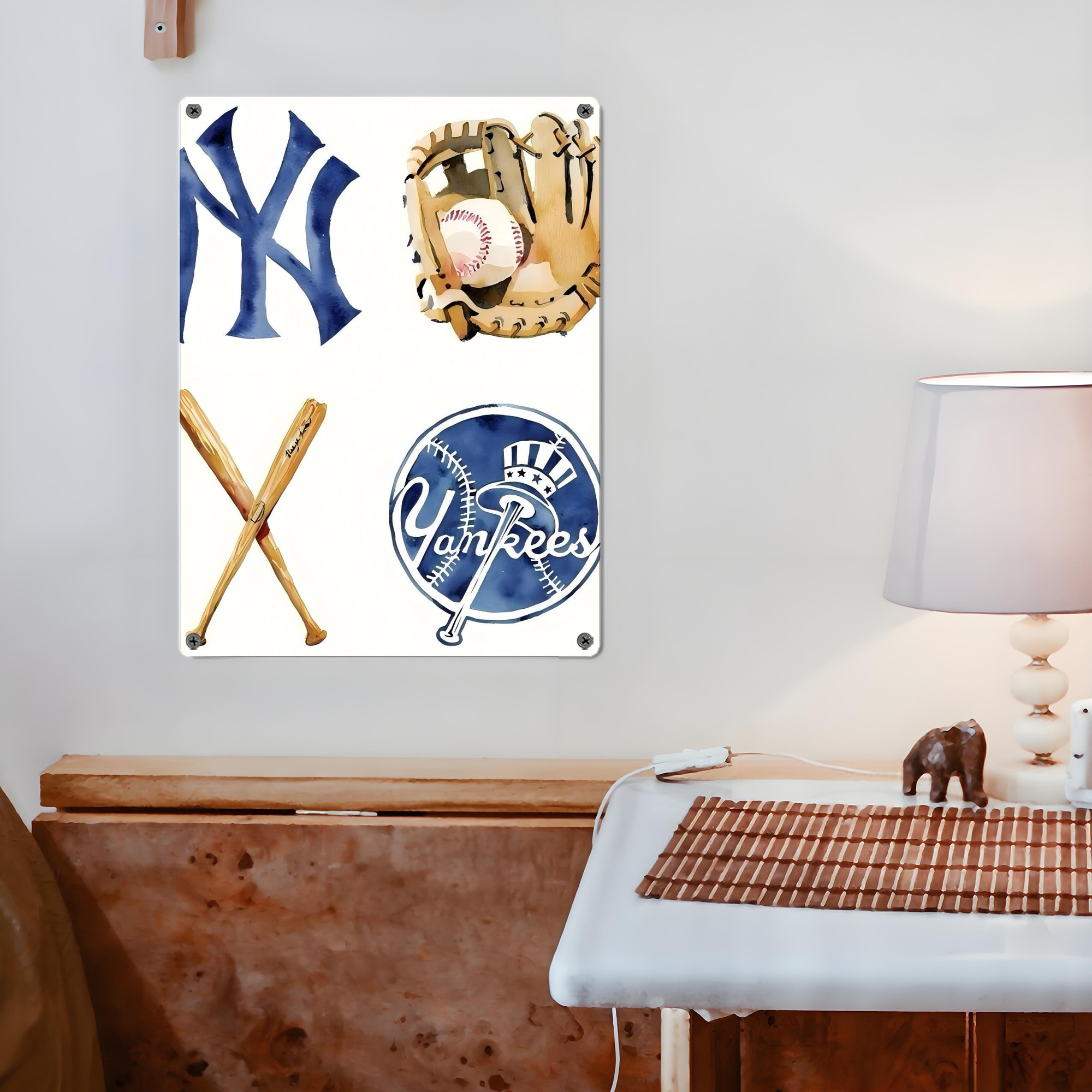 New York Yankees 119 Vintage Metal Tin Sign 12x16inch – Retro Wall Art Decor For Home, Bar, Kitchen, Bedroom, Office – Durable Iron Sheet Poster, Easy To Hang, Full-Color Printing
