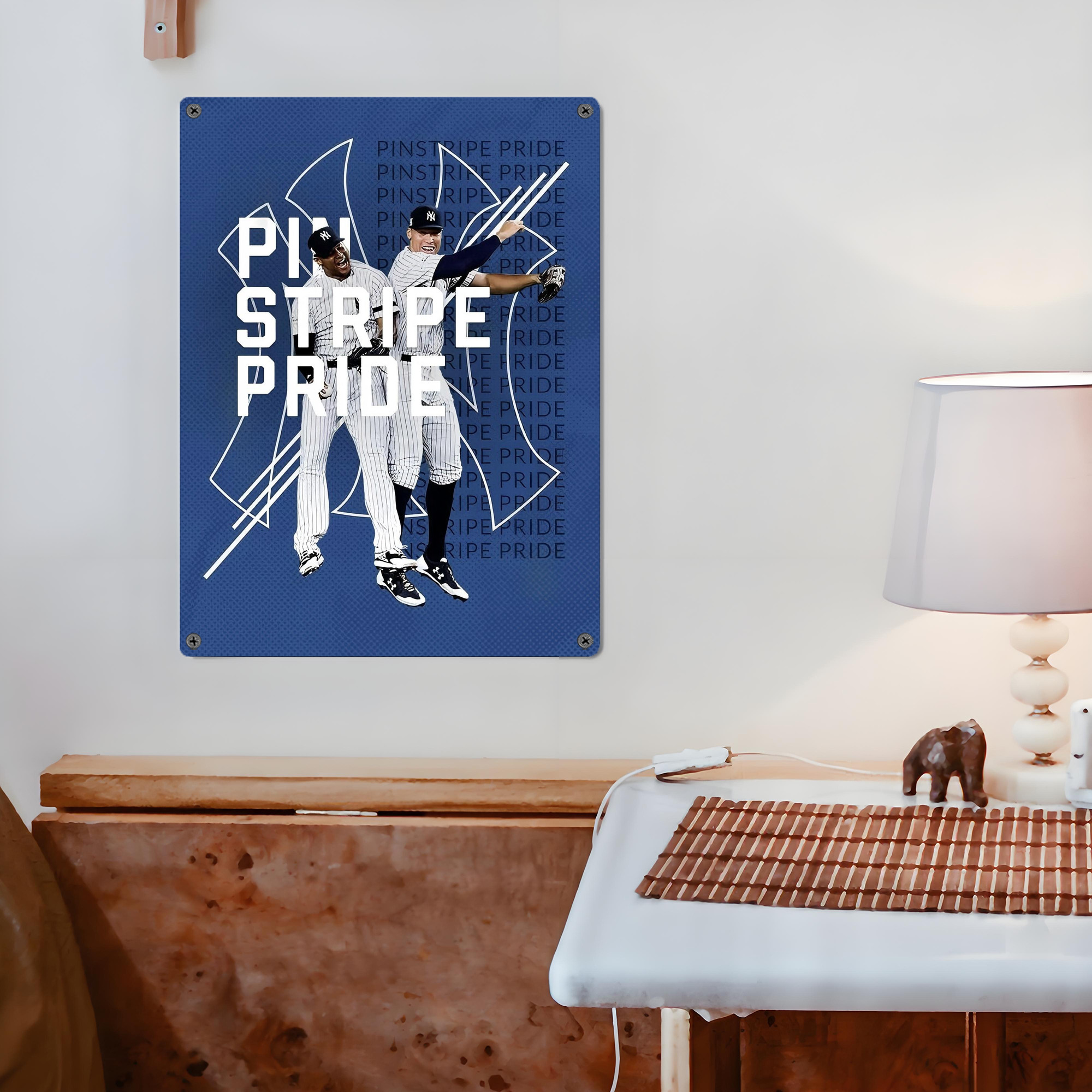 New York Yankees 196 Vintage Metal Tin Sign 12x16inch – Retro Wall Art Decor For Home, Bar, Kitchen, Bedroom, Office – Durable Iron Sheet Poster, Easy To Hang, Full-Color Printing