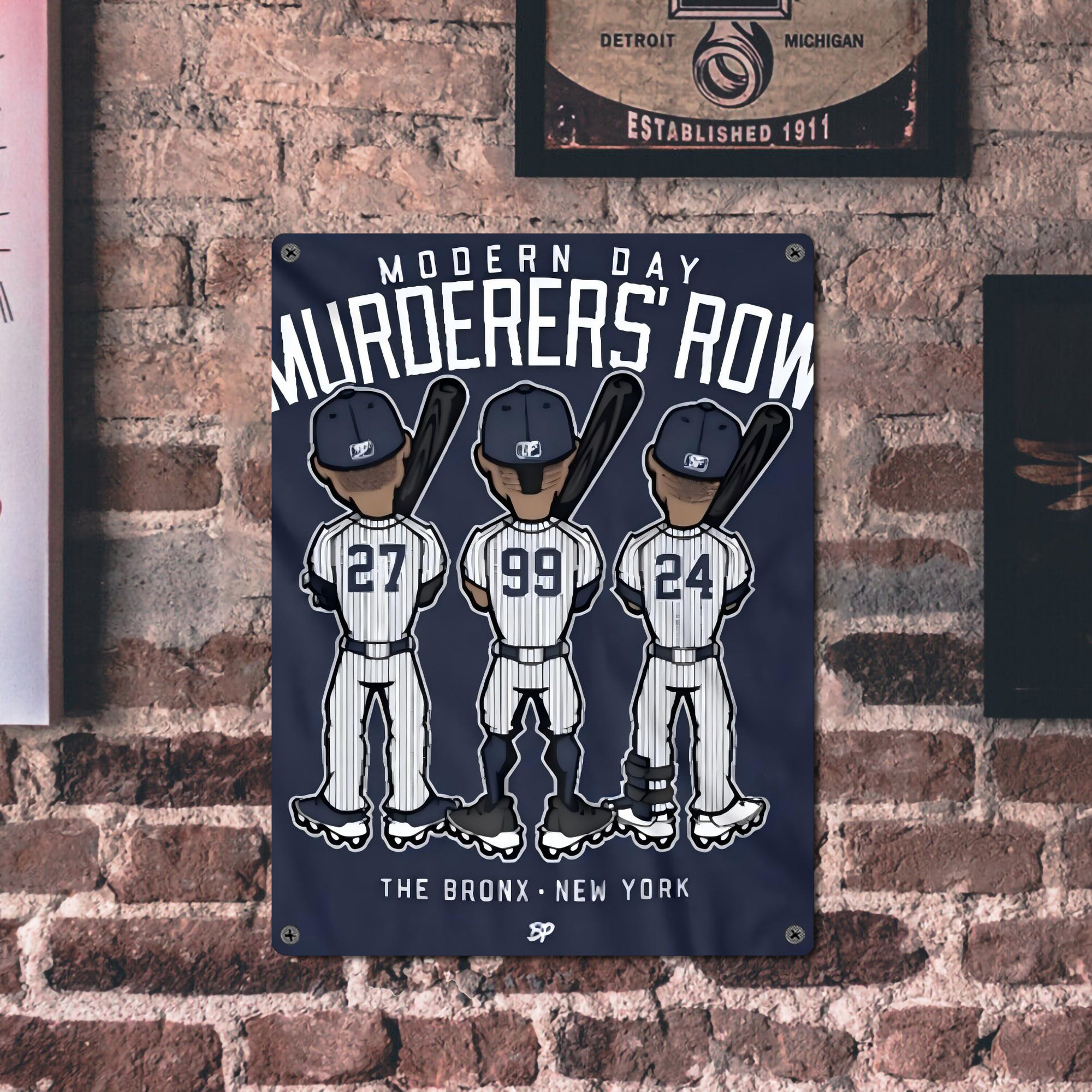 New York Yankees 173 Vintage Metal Tin Sign 12x16inch – Retro Wall Art Decor For Home, Bar, Kitchen, Bedroom, Office – Durable Iron Sheet Poster, Easy To Hang, Full-Color Printing