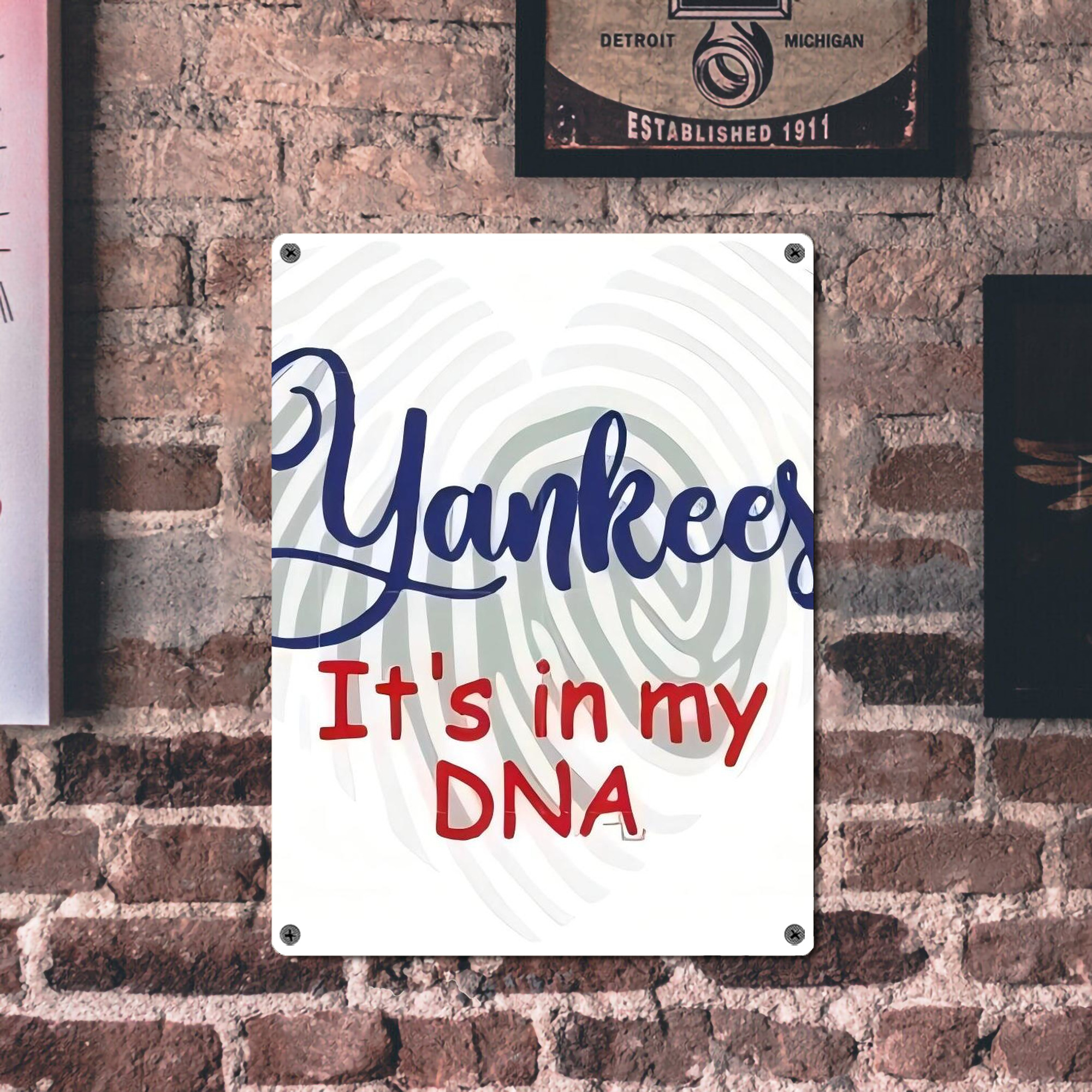 New York Yankees 234 Vintage Metal Tin Sign 12x16inch – Retro Wall Art Decor For Home, Bar, Kitchen, Bedroom, Office – Durable Iron Sheet Poster, Easy To Hang, Full-Color Printing