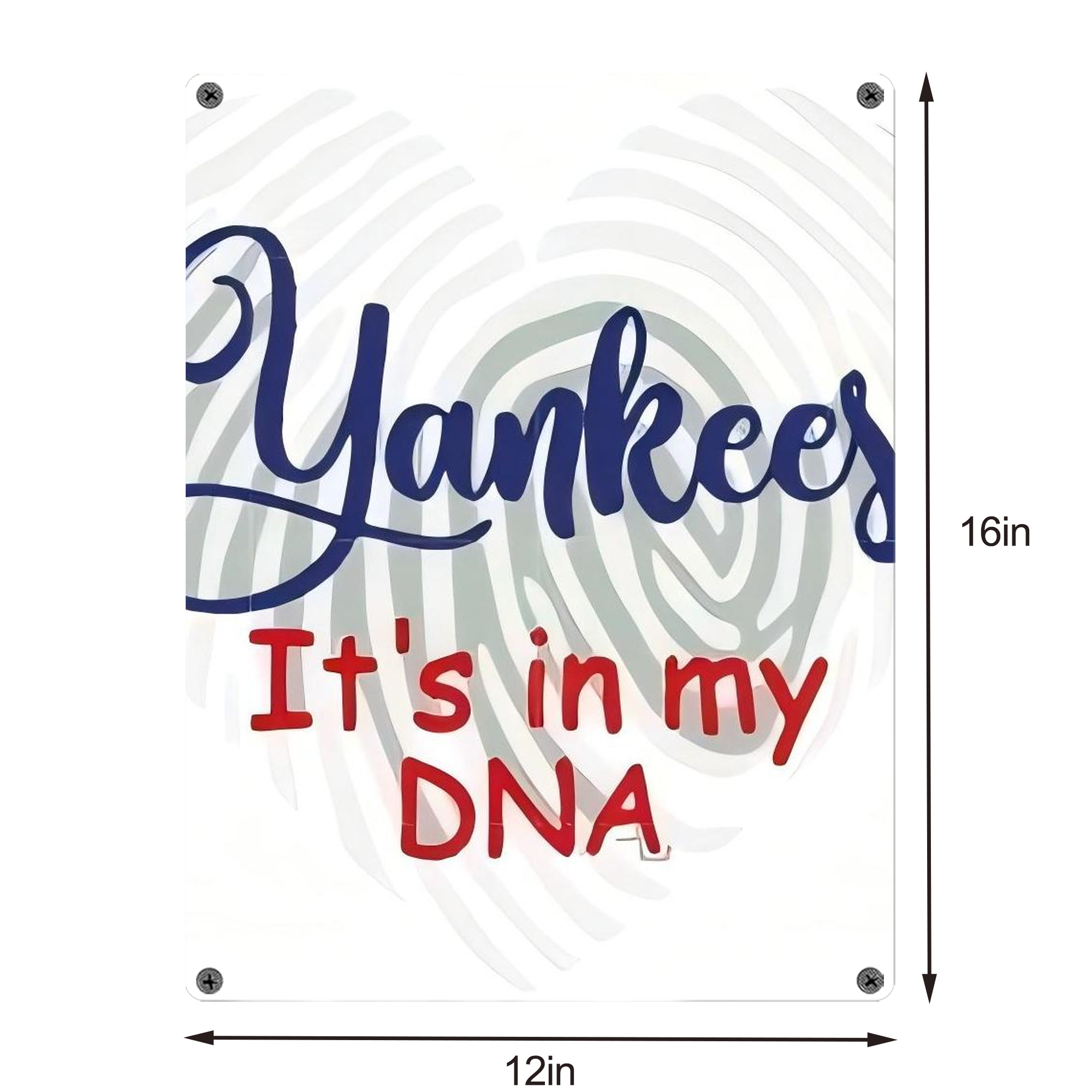 New York Yankees 234 Vintage Metal Tin Sign 12x16inch – Retro Wall Art Decor For Home, Bar, Kitchen, Bedroom, Office – Durable Iron Sheet Poster, Easy To Hang, Full-Color Printing