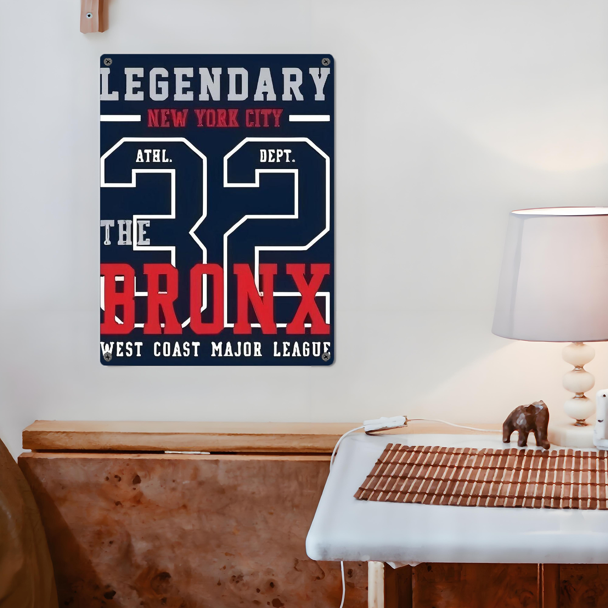 New York Yankees 132 Vintage Metal Tin Sign 12x16inch – Retro Wall Art Decor For Home, Bar, Kitchen, Bedroom, Office – Durable Iron Sheet Poster, Easy To Hang, Full-Color Printing