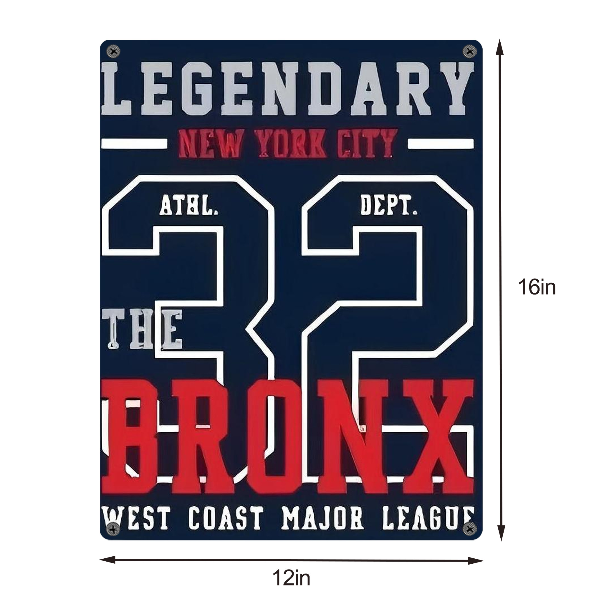 New York Yankees 132 Vintage Metal Tin Sign 12x16inch – Retro Wall Art Decor For Home, Bar, Kitchen, Bedroom, Office – Durable Iron Sheet Poster, Easy To Hang, Full-Color Printing