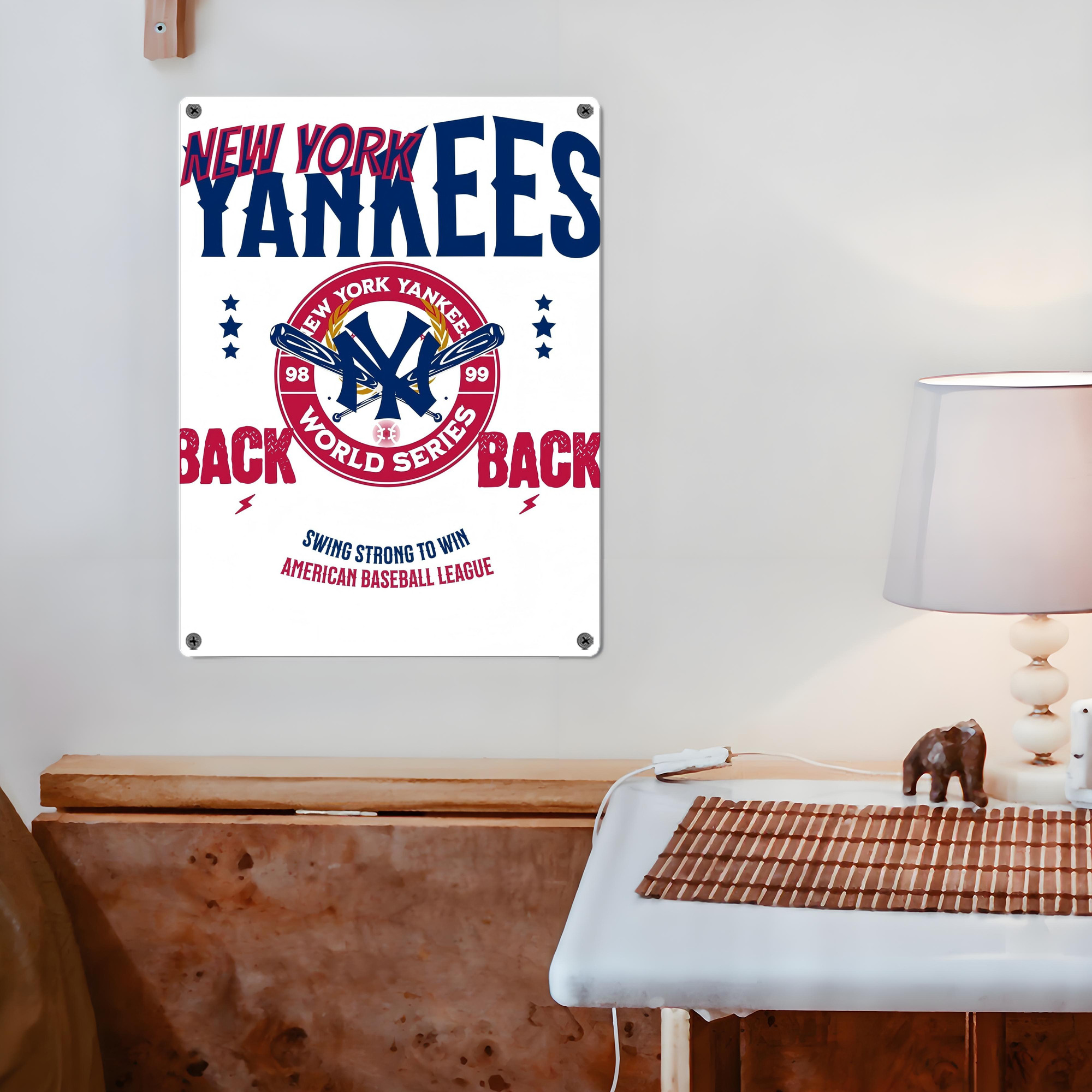 New York Yankees 179 Vintage Metal Tin Sign 12x16inch – Retro Wall Art Decor For Home, Bar, Kitchen, Bedroom, Office – Durable Iron Sheet Poster, Easy To Hang, Full-Color Printing