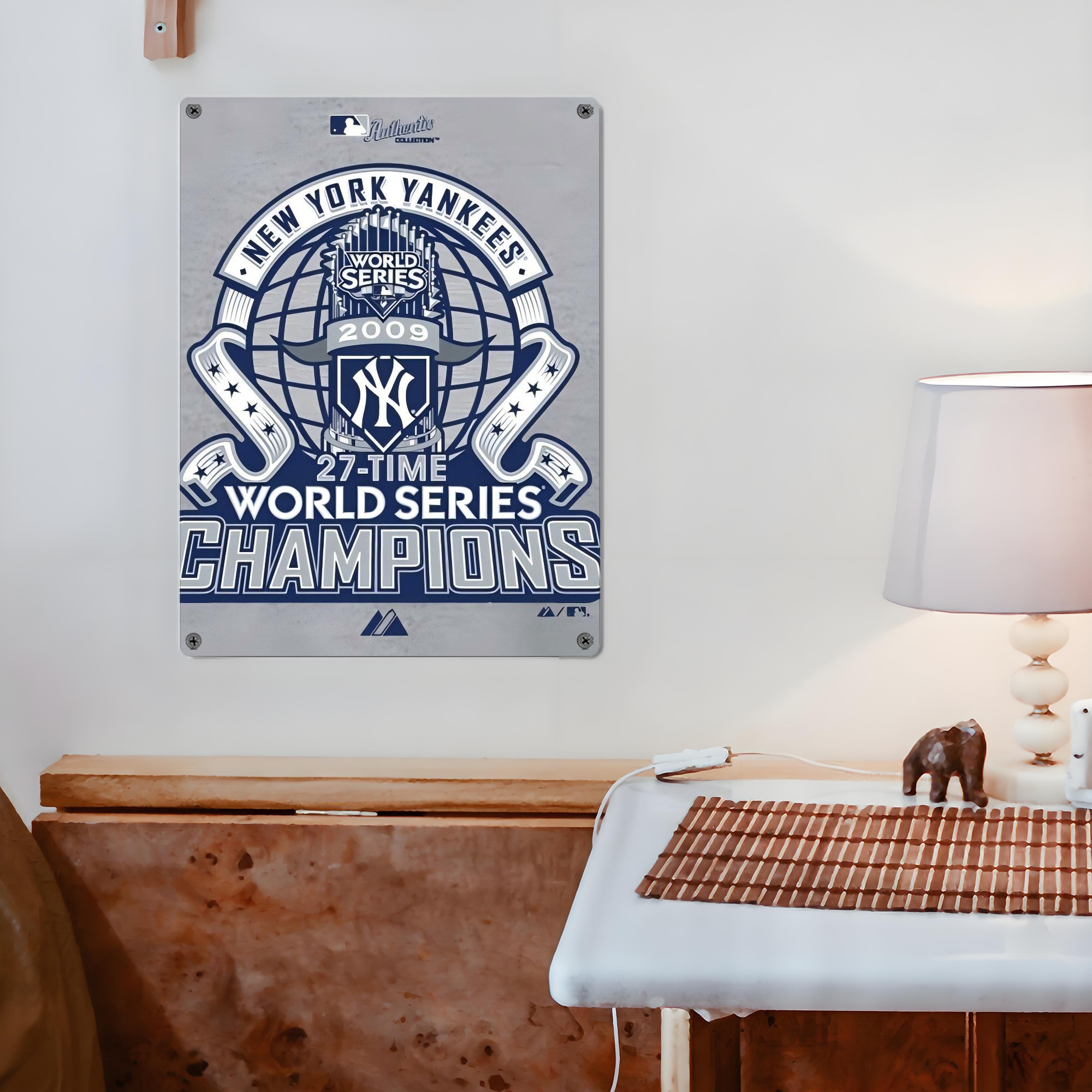 New York Yankees 207 Vintage Metal Tin Sign 12x16inch – Retro Wall Art Decor For Home, Bar, Kitchen, Bedroom, Office – Durable Iron Sheet Poster, Easy To Hang, Full-Color Printing