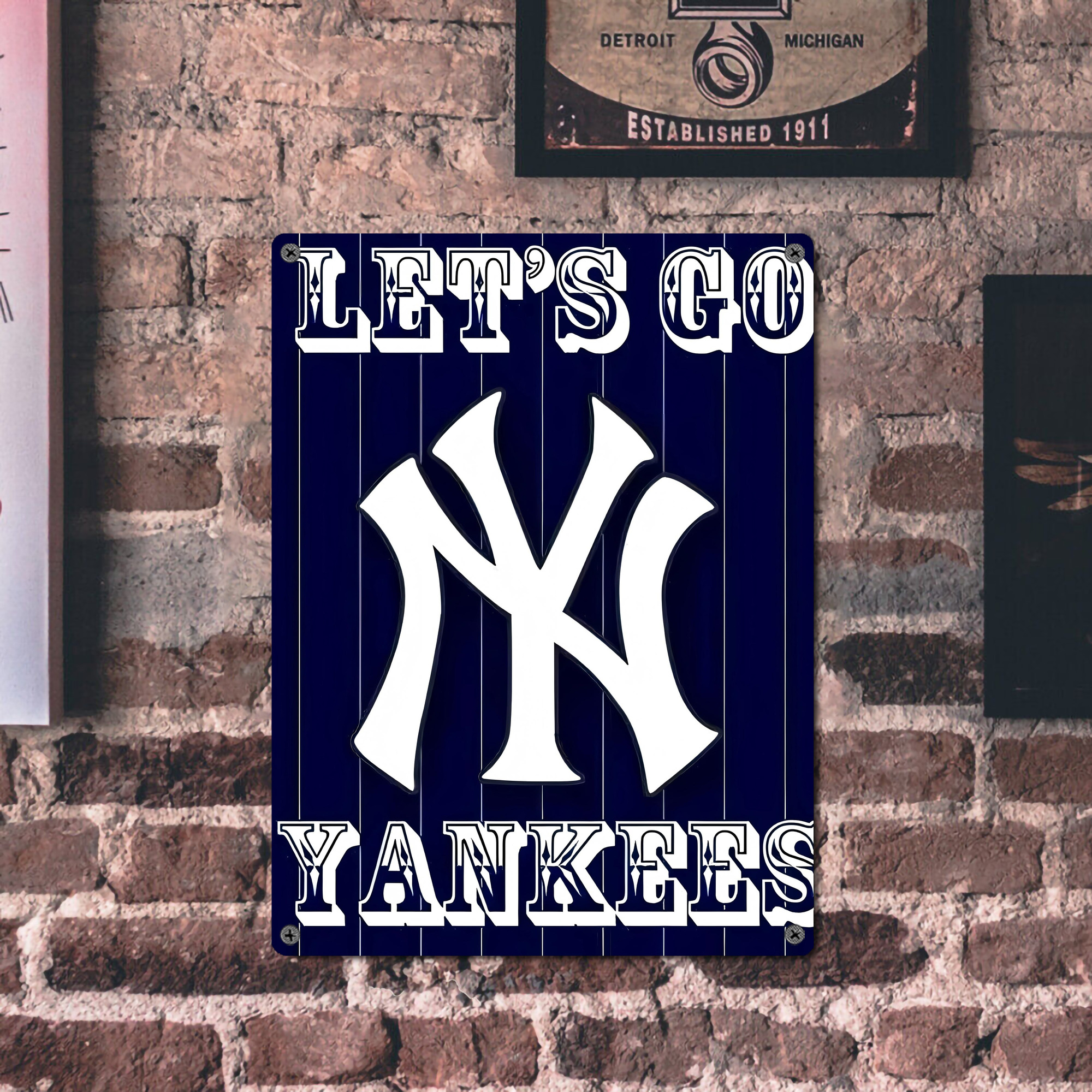 New York Yankees 237 Vintage Metal Tin Sign 12x16inch – Retro Wall Art Decor For Home, Bar, Kitchen, Bedroom, Office – Durable Iron Sheet Poster, Easy To Hang, Full-Color Printing