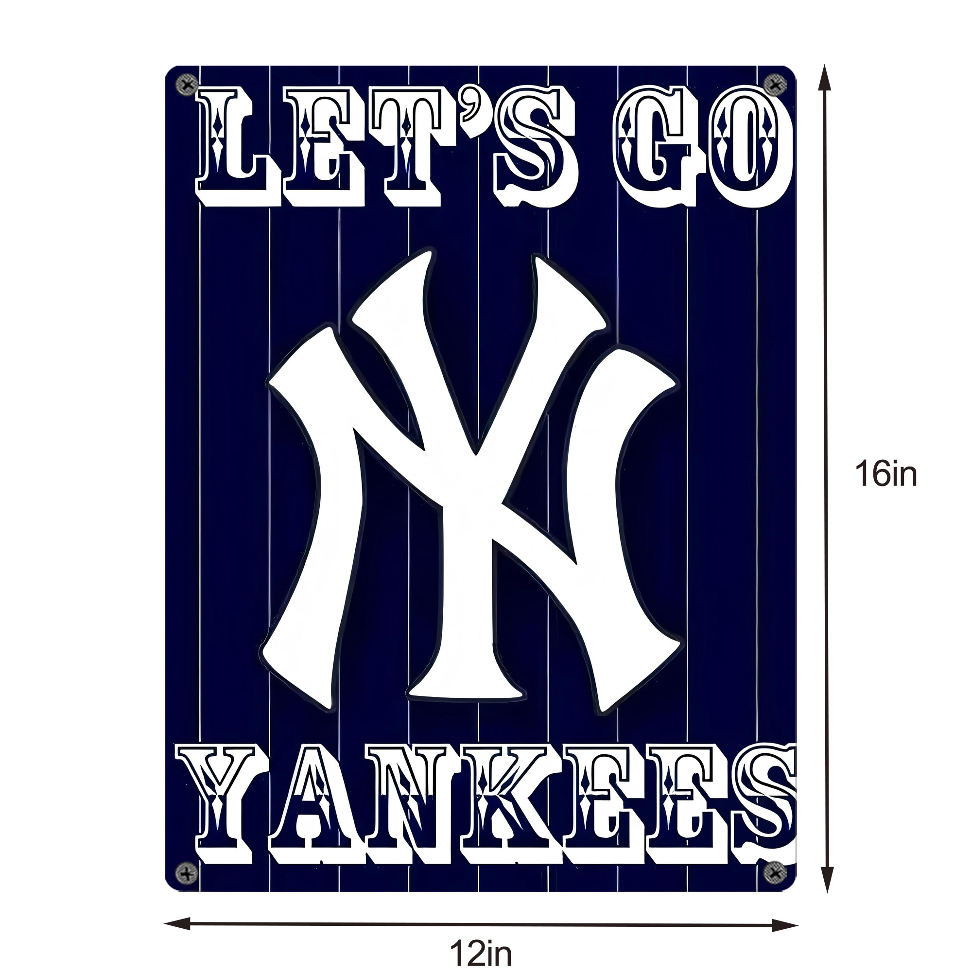 New York Yankees 237 Vintage Metal Tin Sign 12x16inch – Retro Wall Art Decor For Home, Bar, Kitchen, Bedroom, Office – Durable Iron Sheet Poster, Easy To Hang, Full-Color Printing
