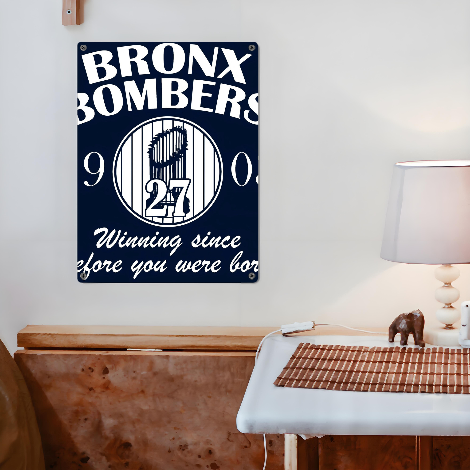 New York Yankees 240 Vintage Metal Tin Sign 12x16inch – Retro Wall Art Decor For Home, Bar, Kitchen, Bedroom, Office – Durable Iron Sheet Poster, Easy To Hang, Full-Color Printing