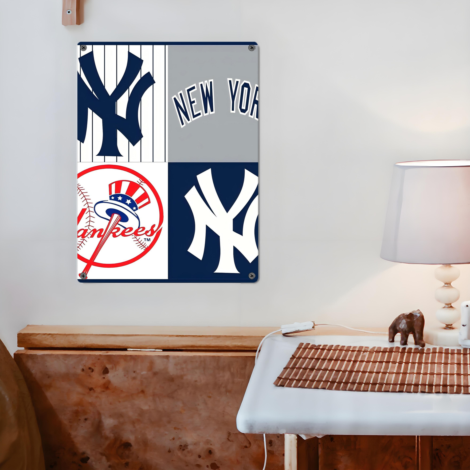 New York Yankees 238 Vintage Metal Tin Sign 12x16inch – Retro Wall Art Decor For Home, Bar, Kitchen, Bedroom, Office – Durable Iron Sheet Poster, Easy To Hang, Full-Color Printing
