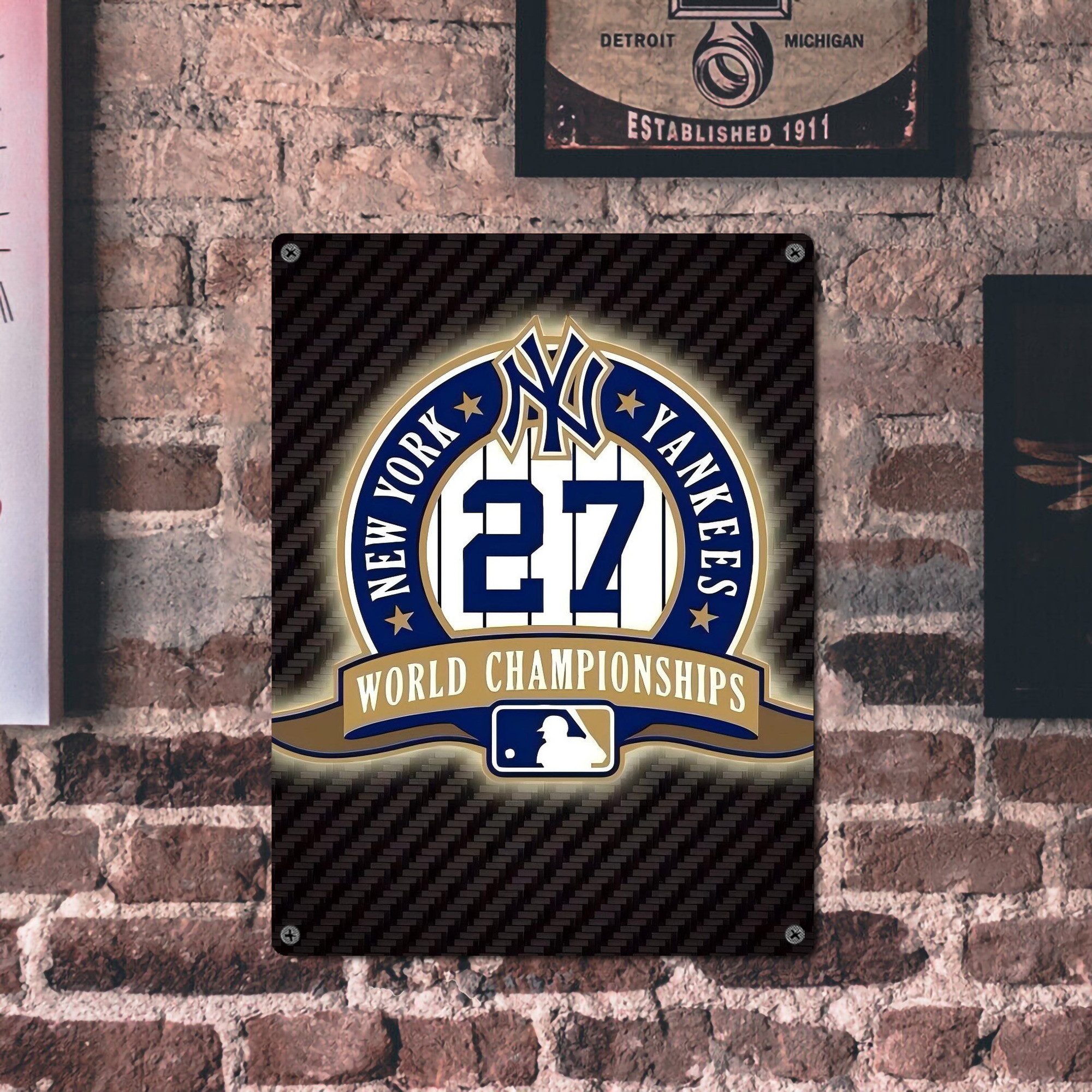 New York Yankees 260 Vintage Metal Tin Sign 12x16inch – Retro Wall Art Decor For Home, Bar, Kitchen, Bedroom, Office – Durable Iron Sheet Poster, Easy To Hang, Full-Color Printing