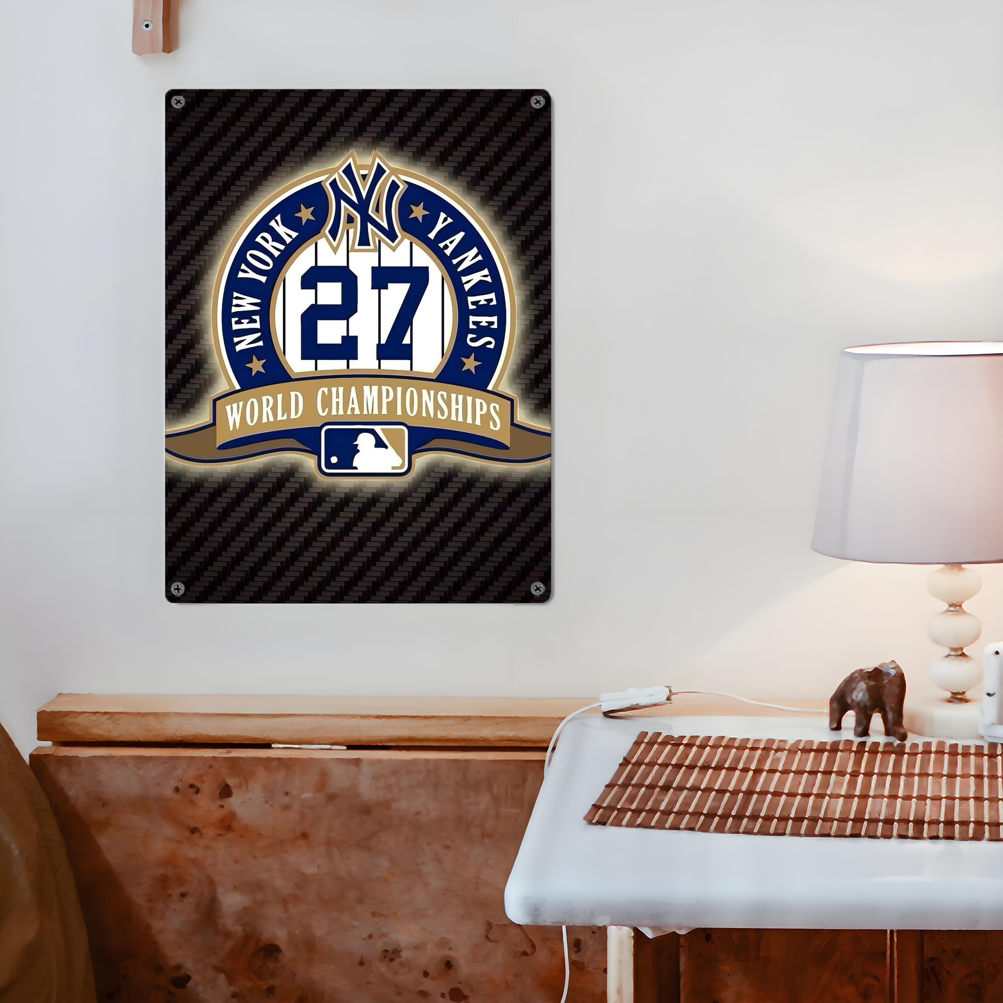 New York Yankees 260 Vintage Metal Tin Sign 12x16inch – Retro Wall Art Decor For Home, Bar, Kitchen, Bedroom, Office – Durable Iron Sheet Poster, Easy To Hang, Full-Color Printing