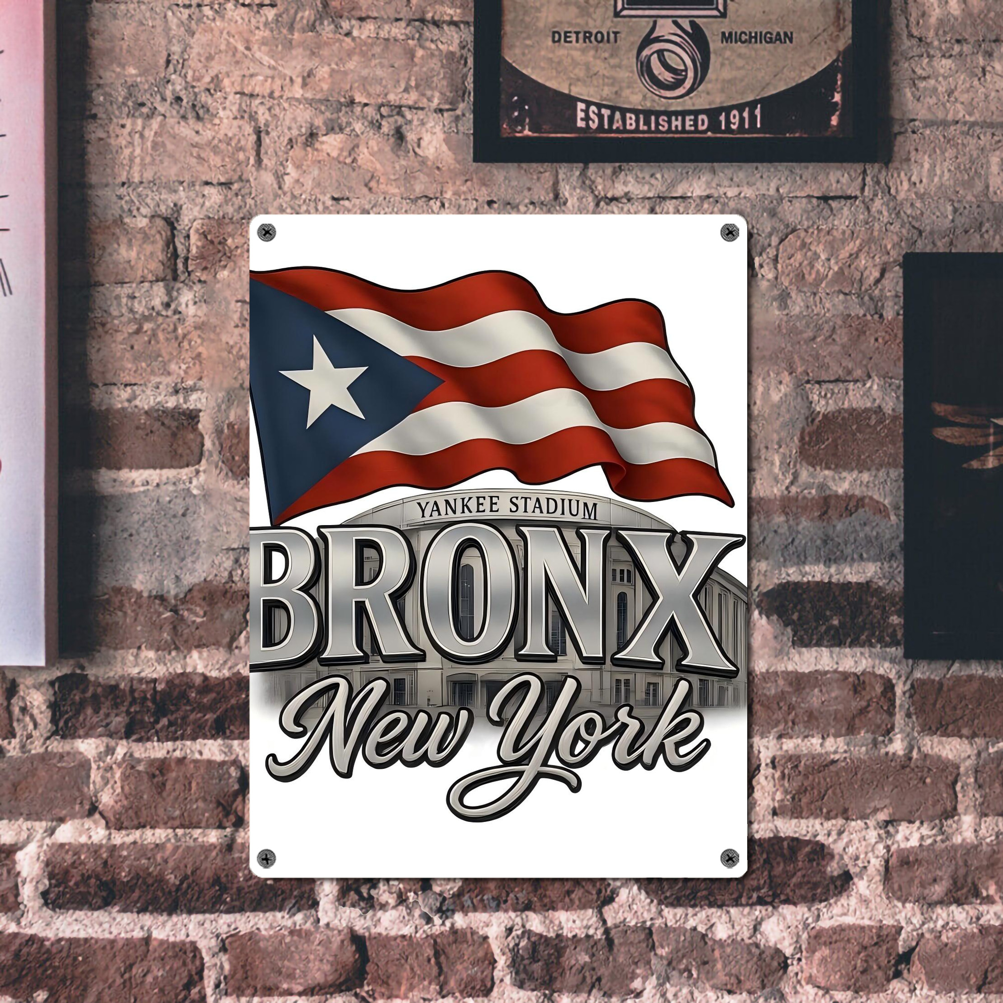 New York Yankees 245 Vintage Metal Tin Sign 12x16inch – Retro Wall Art Decor For Home, Bar, Kitchen, Bedroom, Office – Durable Iron Sheet Poster, Easy To Hang, Full-Color Printing