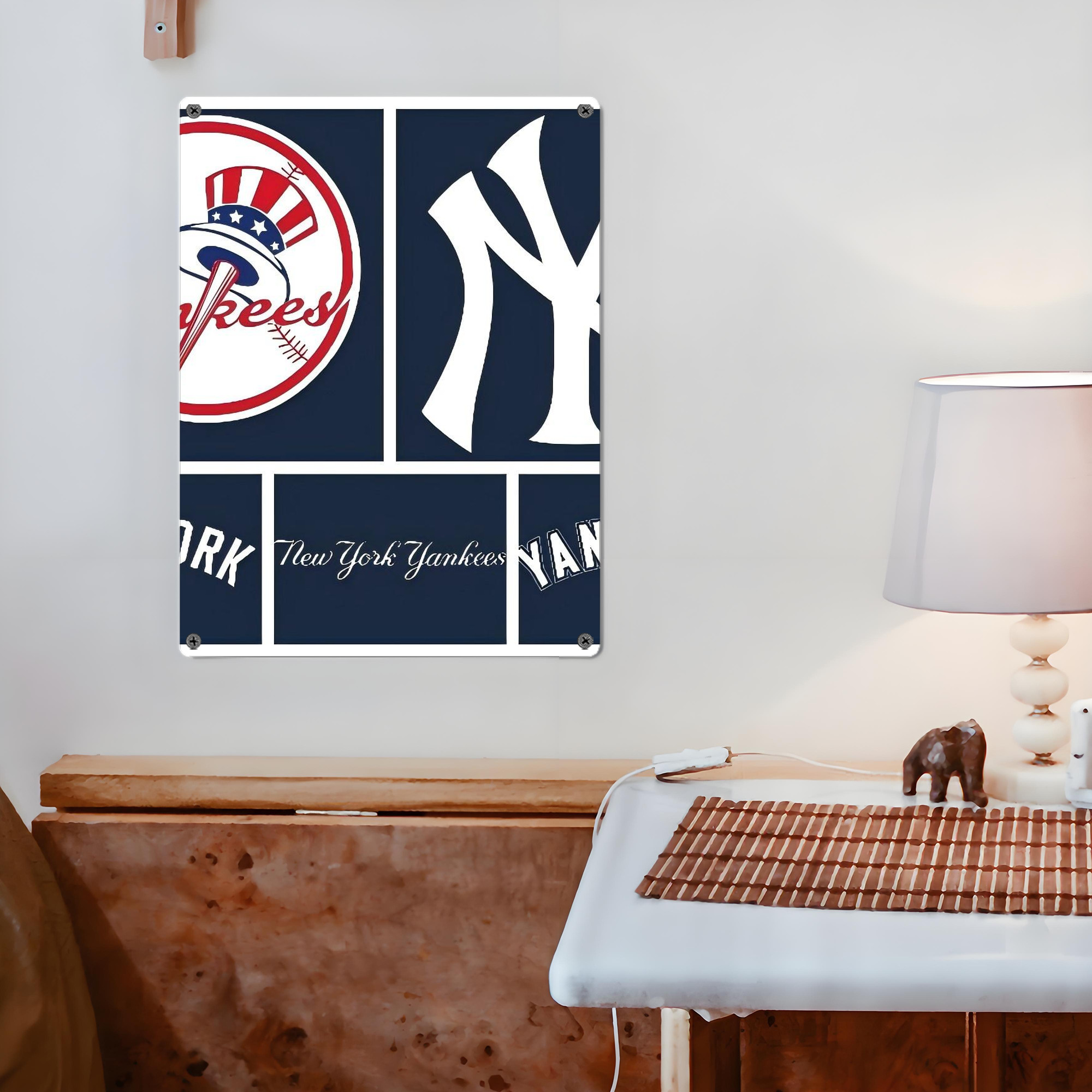 New York Yankees 247 Vintage Metal Tin Sign 12x16inch – Retro Wall Art Decor For Home, Bar, Kitchen, Bedroom, Office – Durable Iron Sheet Poster, Easy To Hang, Full-Color Printing