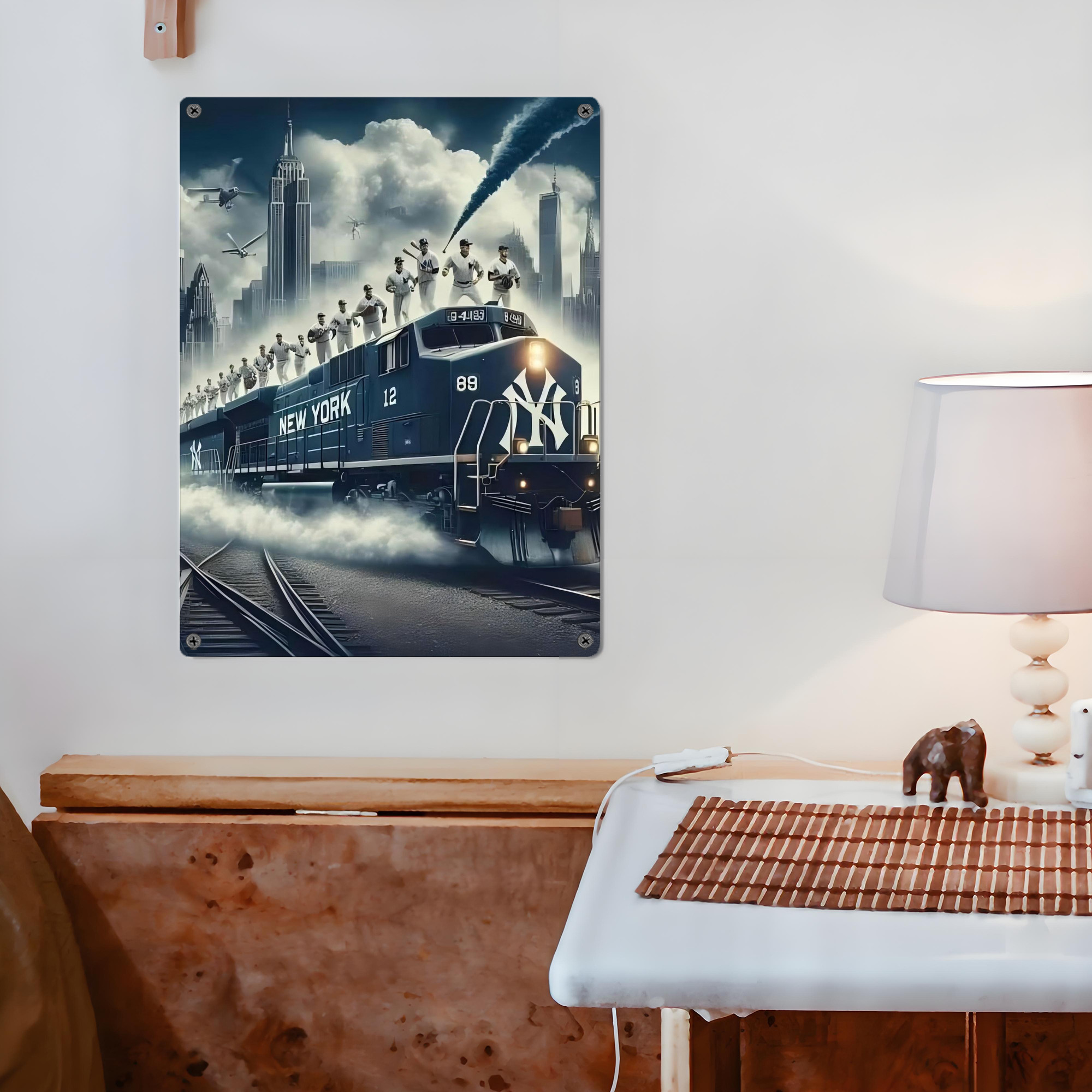 New York Yankees 265 Vintage Metal Tin Sign 12x16inch – Retro Wall Art Decor For Home, Bar, Kitchen, Bedroom, Office – Durable Iron Sheet Poster, Easy To Hang, Full-Color Printing