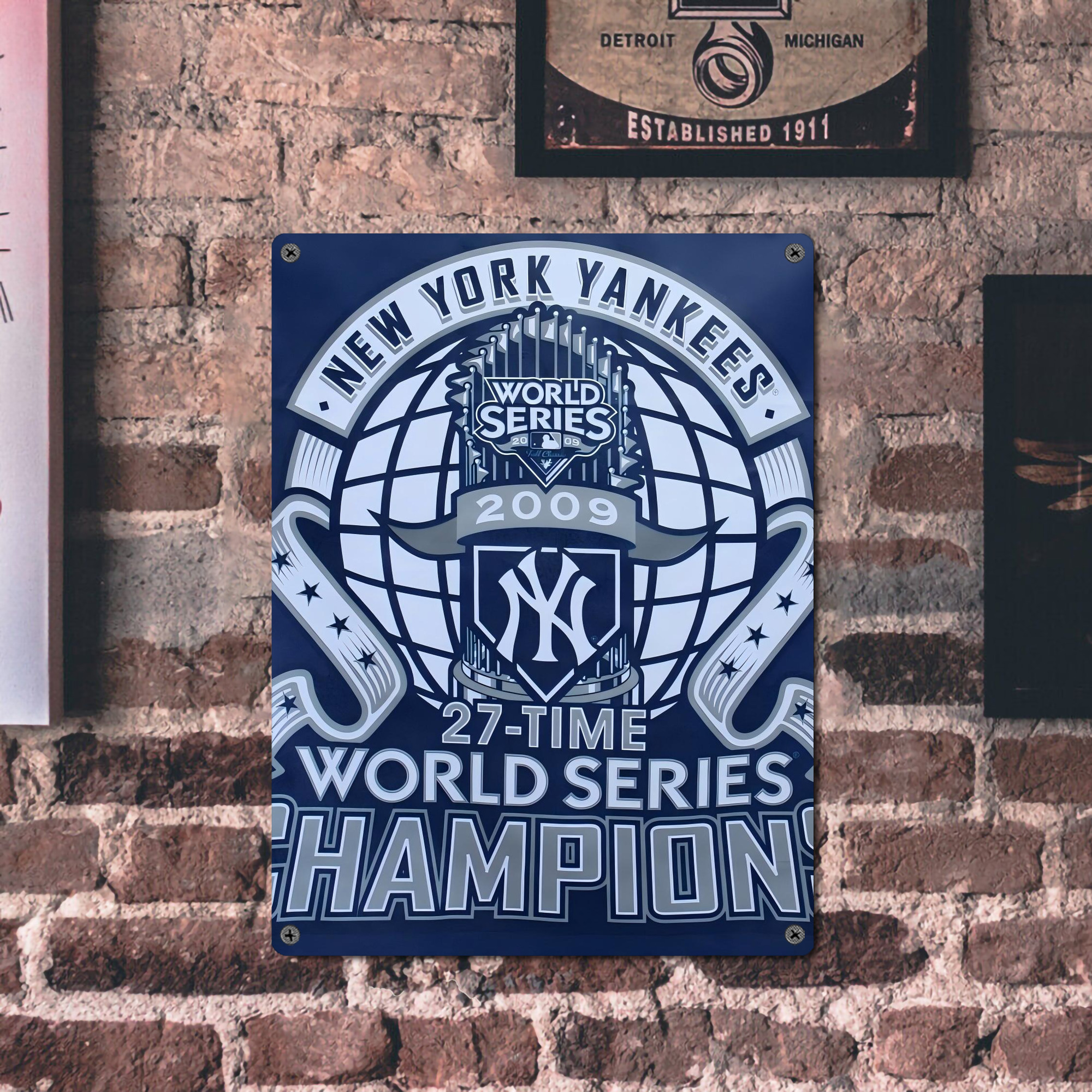 New York Yankees 270 Vintage Metal Tin Sign 12x16inch – Retro Wall Art Decor For Home, Bar, Kitchen, Bedroom, Office – Durable Iron Sheet Poster, Easy To Hang, Full-Color Printing