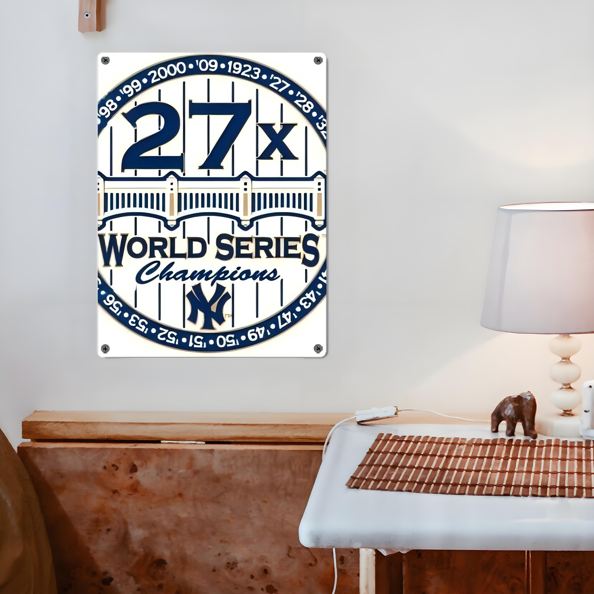 New York Yankees 263 Vintage Metal Tin Sign 12x16inch – Retro Wall Art Decor For Home, Bar, Kitchen, Bedroom, Office – Durable Iron Sheet Poster, Easy To Hang, Full-Color Printing
