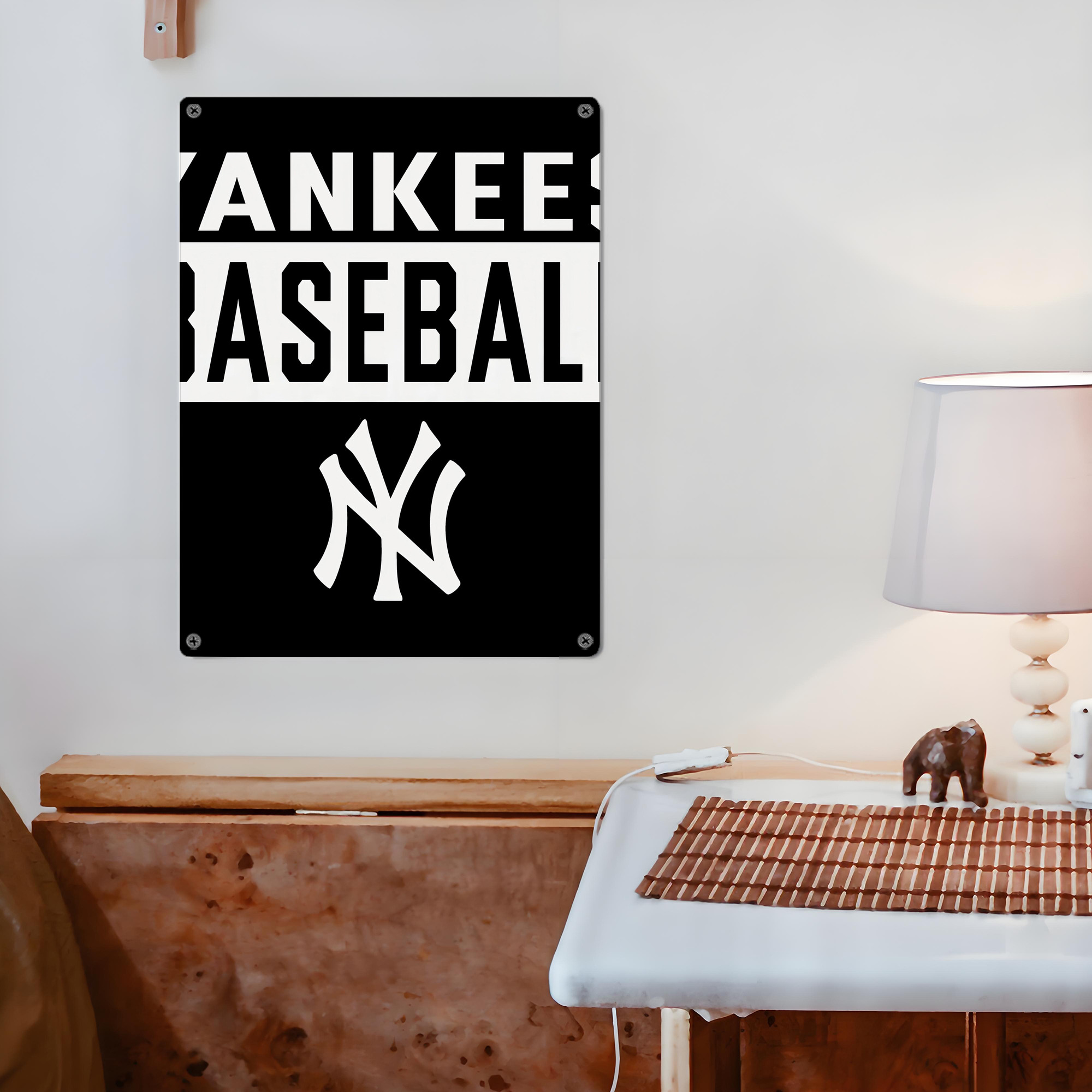 New York Yankees 266 Vintage Metal Tin Sign 12x16inch – Retro Wall Art Decor For Home, Bar, Kitchen, Bedroom, Office – Durable Iron Sheet Poster, Easy To Hang, Full-Color Printing