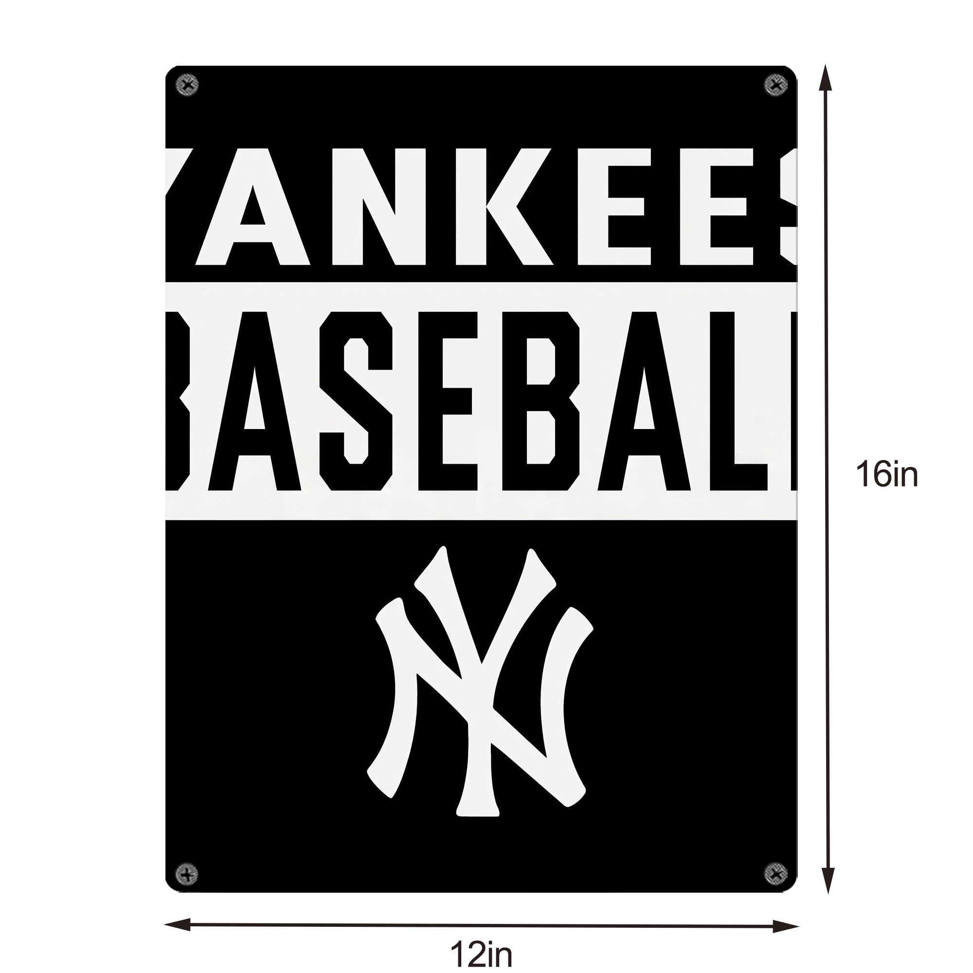 New York Yankees 266 Vintage Metal Tin Sign 12x16inch – Retro Wall Art Decor For Home, Bar, Kitchen, Bedroom, Office – Durable Iron Sheet Poster, Easy To Hang, Full-Color Printing