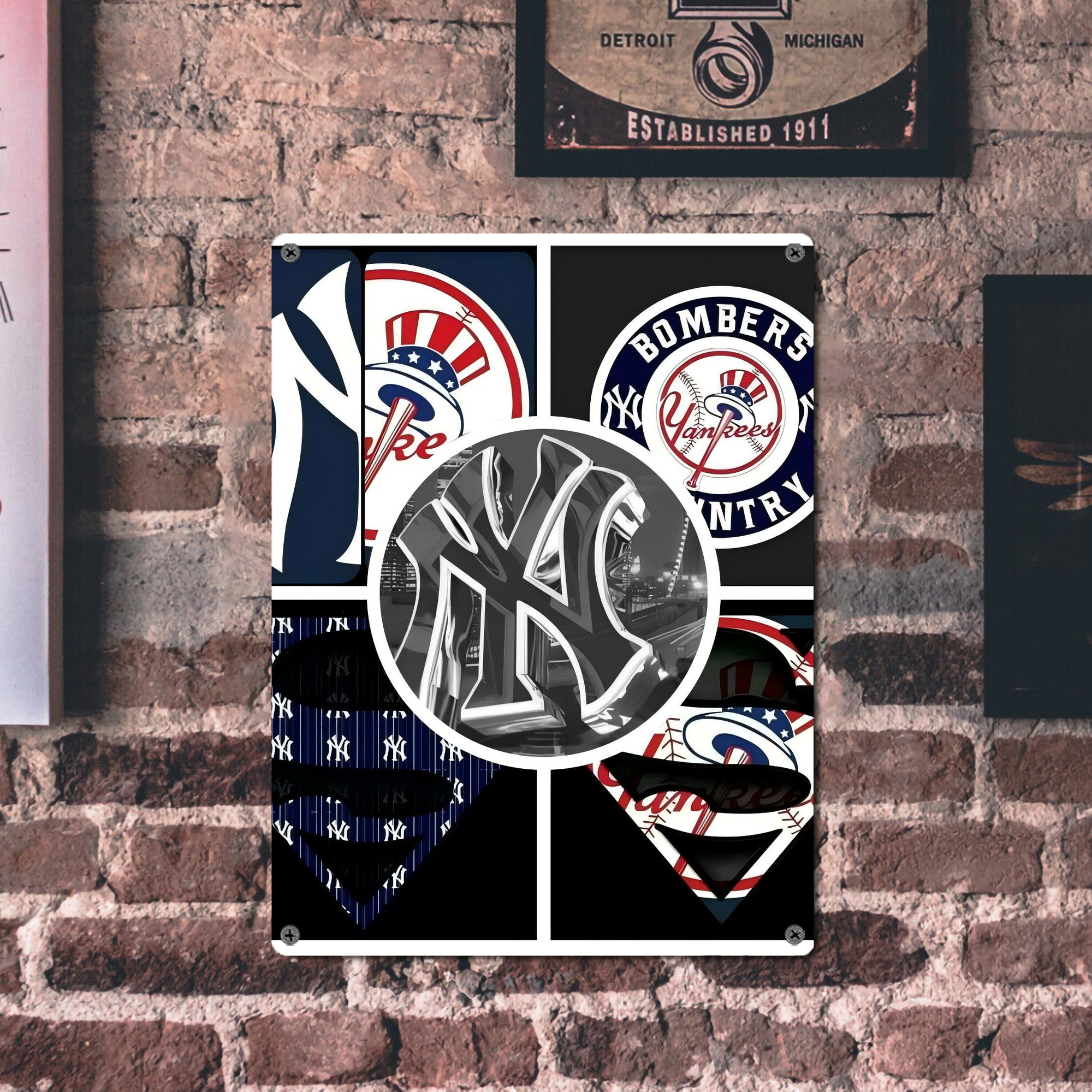 New York Yankees 269 Vintage Metal Tin Sign 12x16inch – Retro Wall Art Decor For Home, Bar, Kitchen, Bedroom, Office – Durable Iron Sheet Poster, Easy To Hang, Full-Color Printing