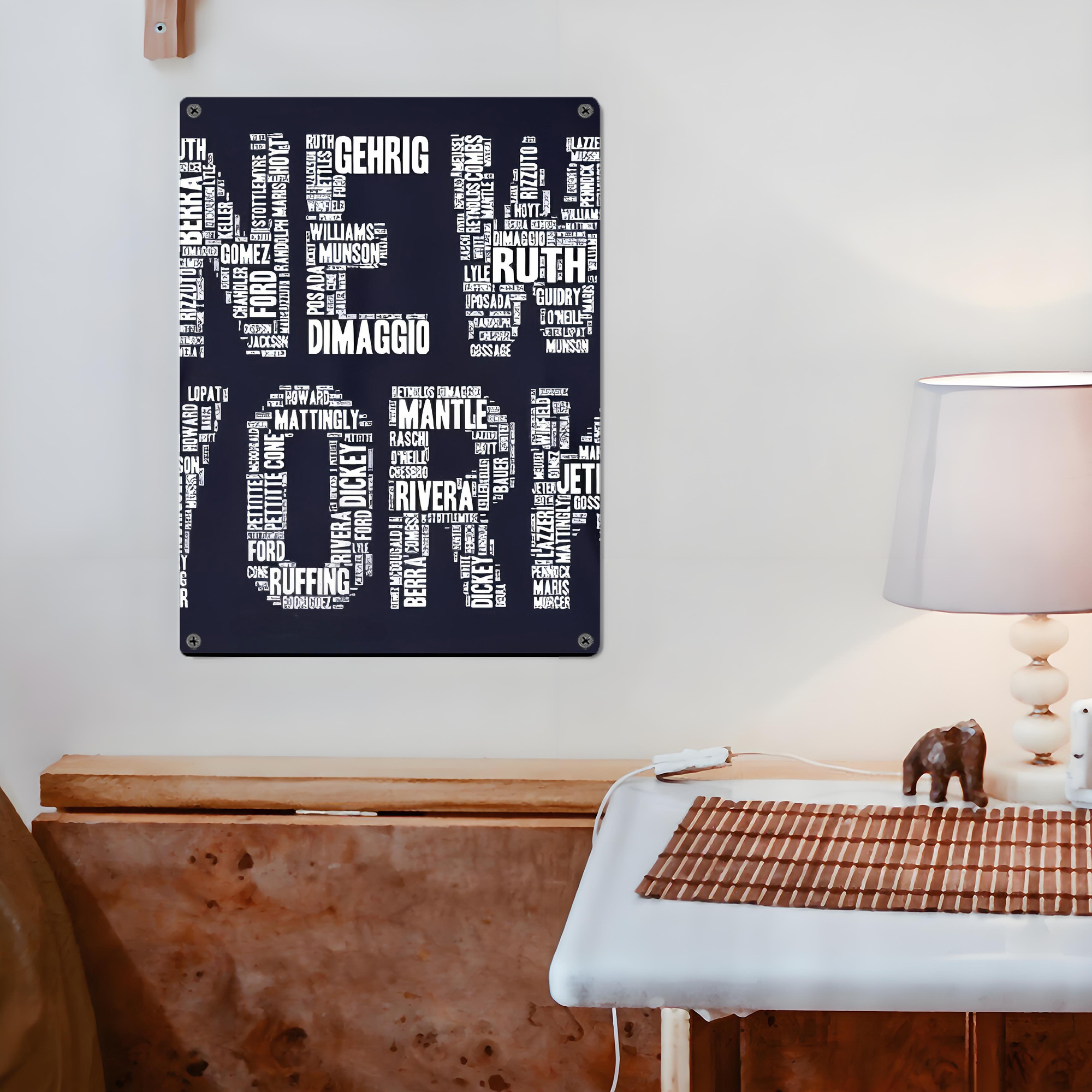 New York Yankees 303 Vintage Metal Tin Sign 12x16inch – Retro Wall Art Decor For Home, Bar, Kitchen, Bedroom, Office – Durable Iron Sheet Poster, Easy To Hang, Full-Color Printing