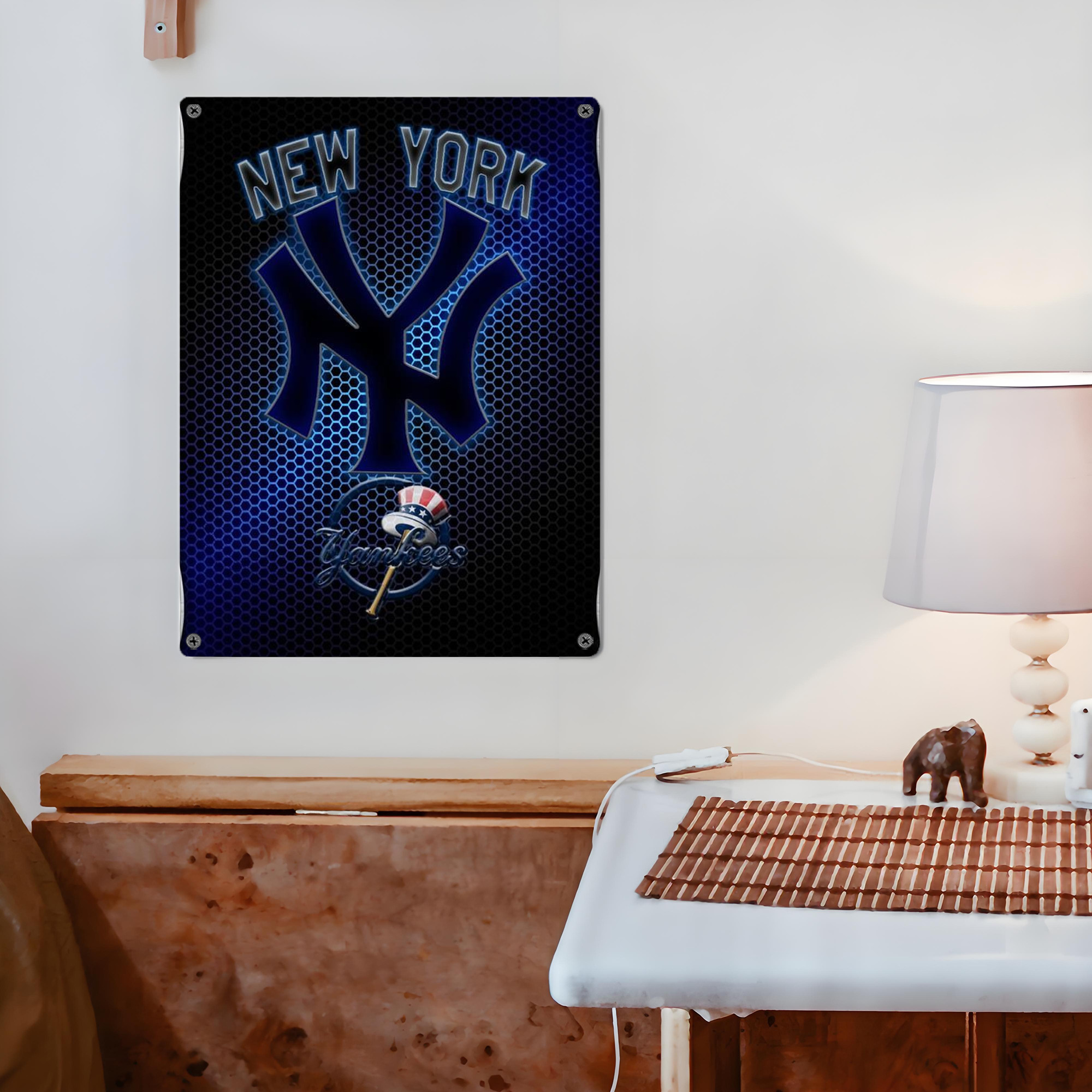 New York Yankees 334 Vintage Metal Tin Sign 12x16inch – Retro Wall Art Decor For Home, Bar, Kitchen, Bedroom, Office – Durable Iron Sheet Poster, Easy To Hang, Full-Color Printing