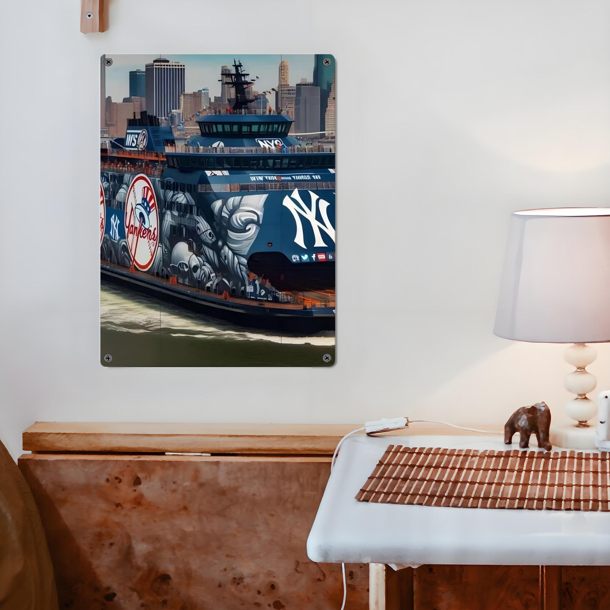 New York Yankees 299 Vintage Metal Tin Sign 12x16inch – Retro Wall Art Decor For Home, Bar, Kitchen, Bedroom, Office – Durable Iron Sheet Poster, Easy To Hang, Full-Color Printing