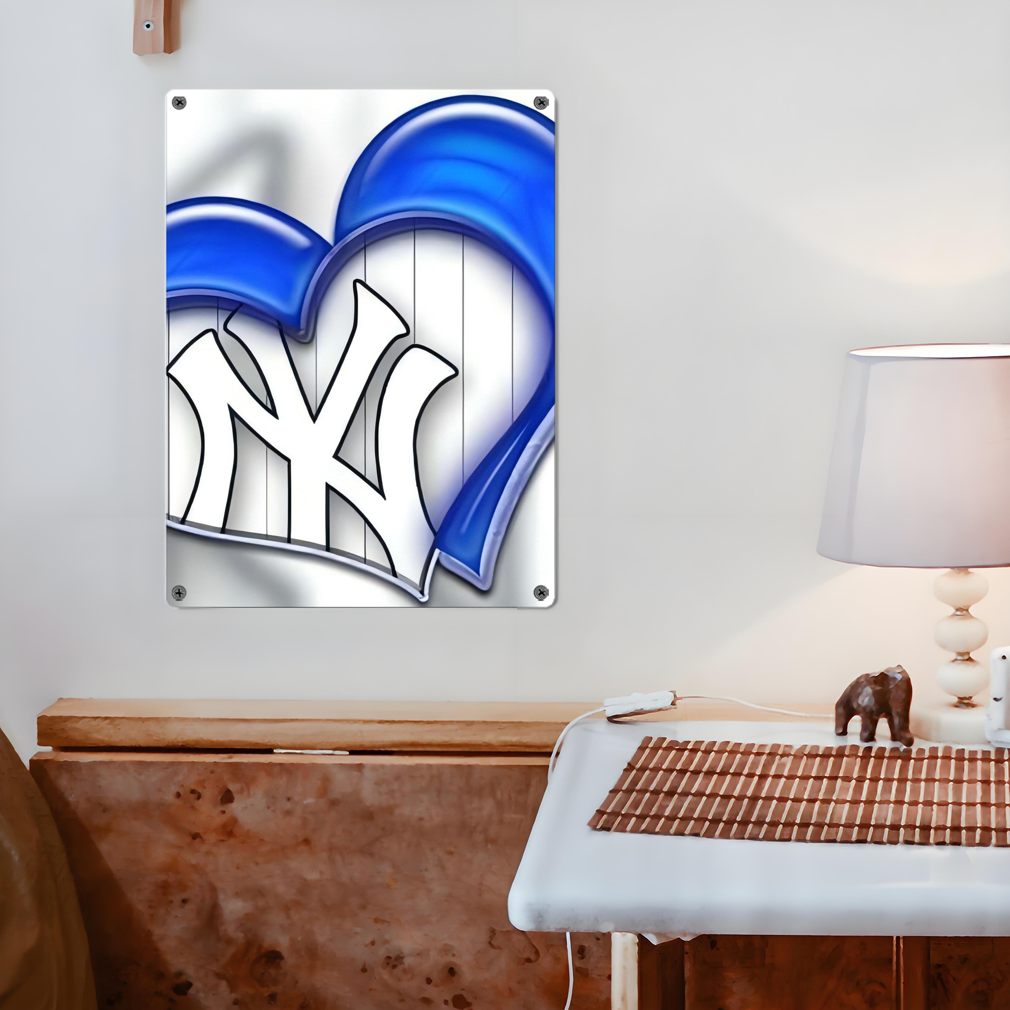 New York Yankees 310 Vintage Metal Tin Sign 12x16inch – Retro Wall Art Decor For Home, Bar, Kitchen, Bedroom, Office – Durable Iron Sheet Poster, Easy To Hang, Full-Color Printing