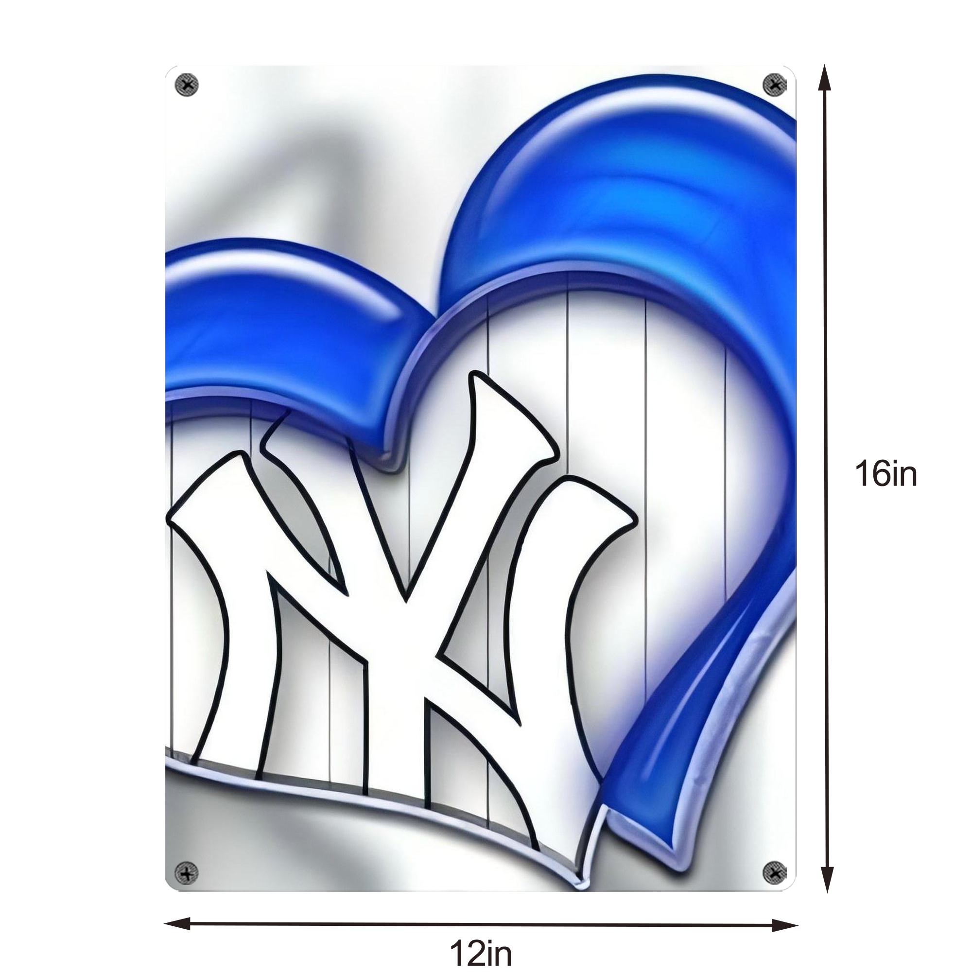 New York Yankees 310 Vintage Metal Tin Sign 12x16inch – Retro Wall Art Decor For Home, Bar, Kitchen, Bedroom, Office – Durable Iron Sheet Poster, Easy To Hang, Full-Color Printing