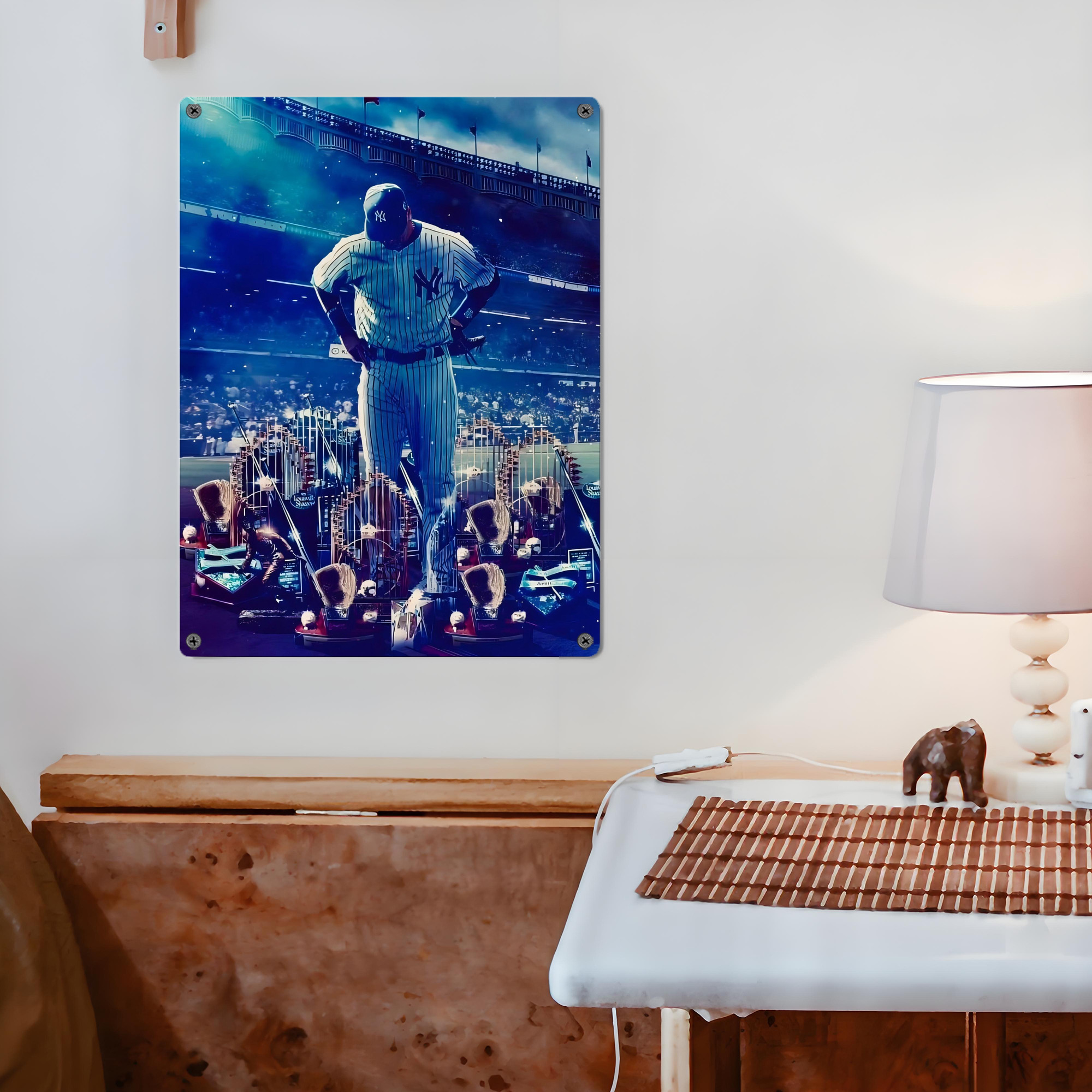 New York Yankees 345 Vintage Metal Tin Sign 12x16inch – Retro Wall Art Decor For Home, Bar, Kitchen, Bedroom, Office – Durable Iron Sheet Poster, Easy To Hang, Full-Color Printing