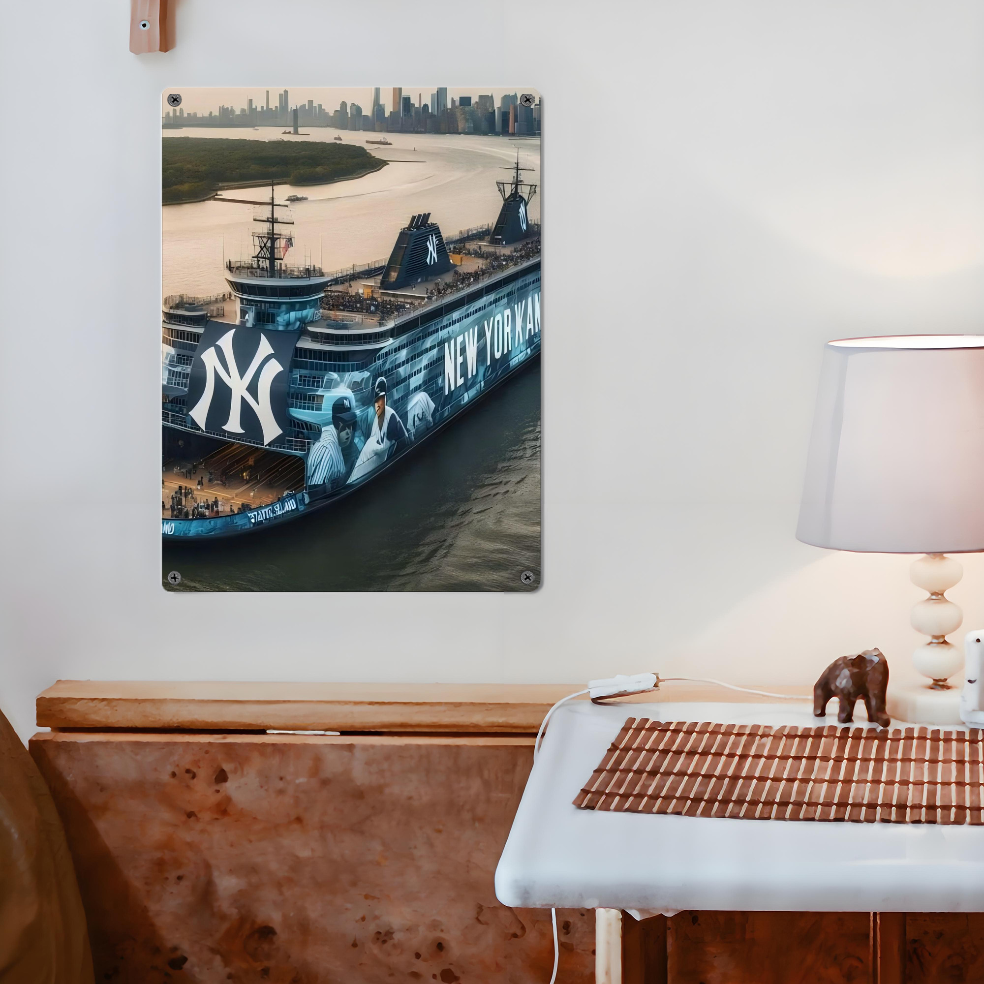 New York Yankees 306 Vintage Metal Tin Sign 12x16inch – Retro Wall Art Decor For Home, Bar, Kitchen, Bedroom, Office – Durable Iron Sheet Poster, Easy To Hang, Full-Color Printing