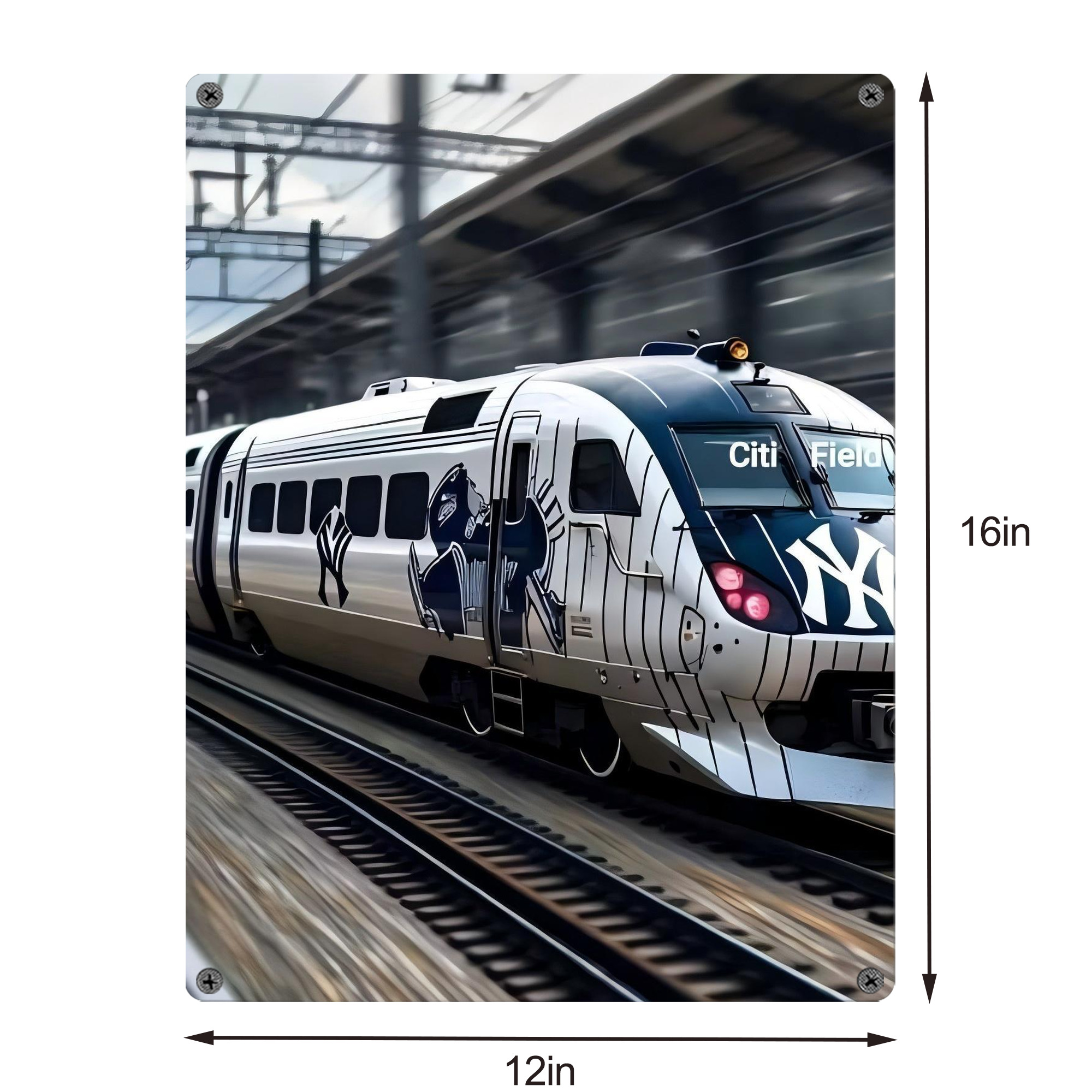 New York Yankees 342 Vintage Metal Tin Sign 12x16inch – Retro Wall Art Decor For Home, Bar, Kitchen, Bedroom, Office – Durable Iron Sheet Poster, Easy To Hang, Full-Color Printing