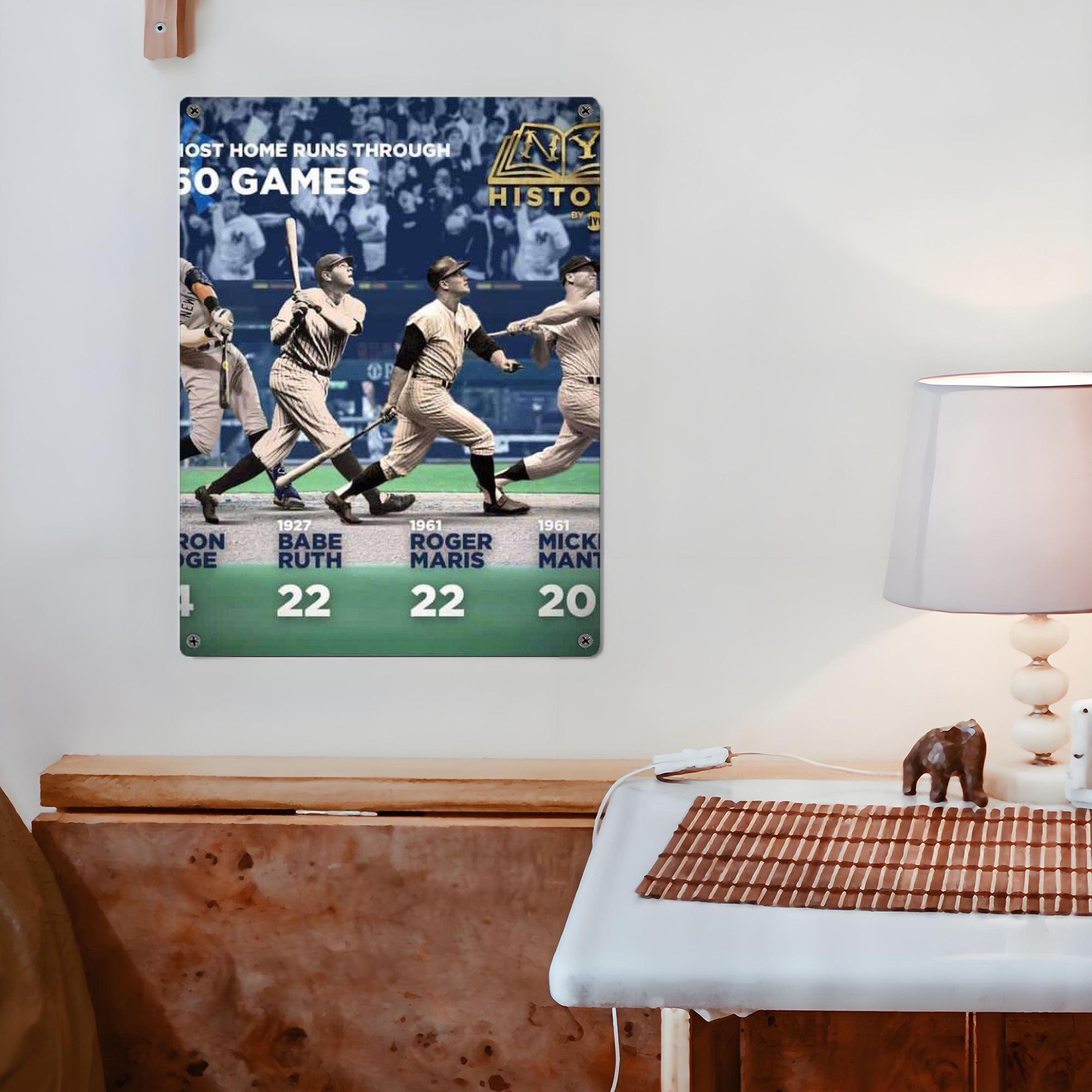 New York Yankees 315 Vintage Metal Tin Sign 12x16inch – Retro Wall Art Decor For Home, Bar, Kitchen, Bedroom, Office – Durable Iron Sheet Poster, Easy To Hang, Full-Color Printing