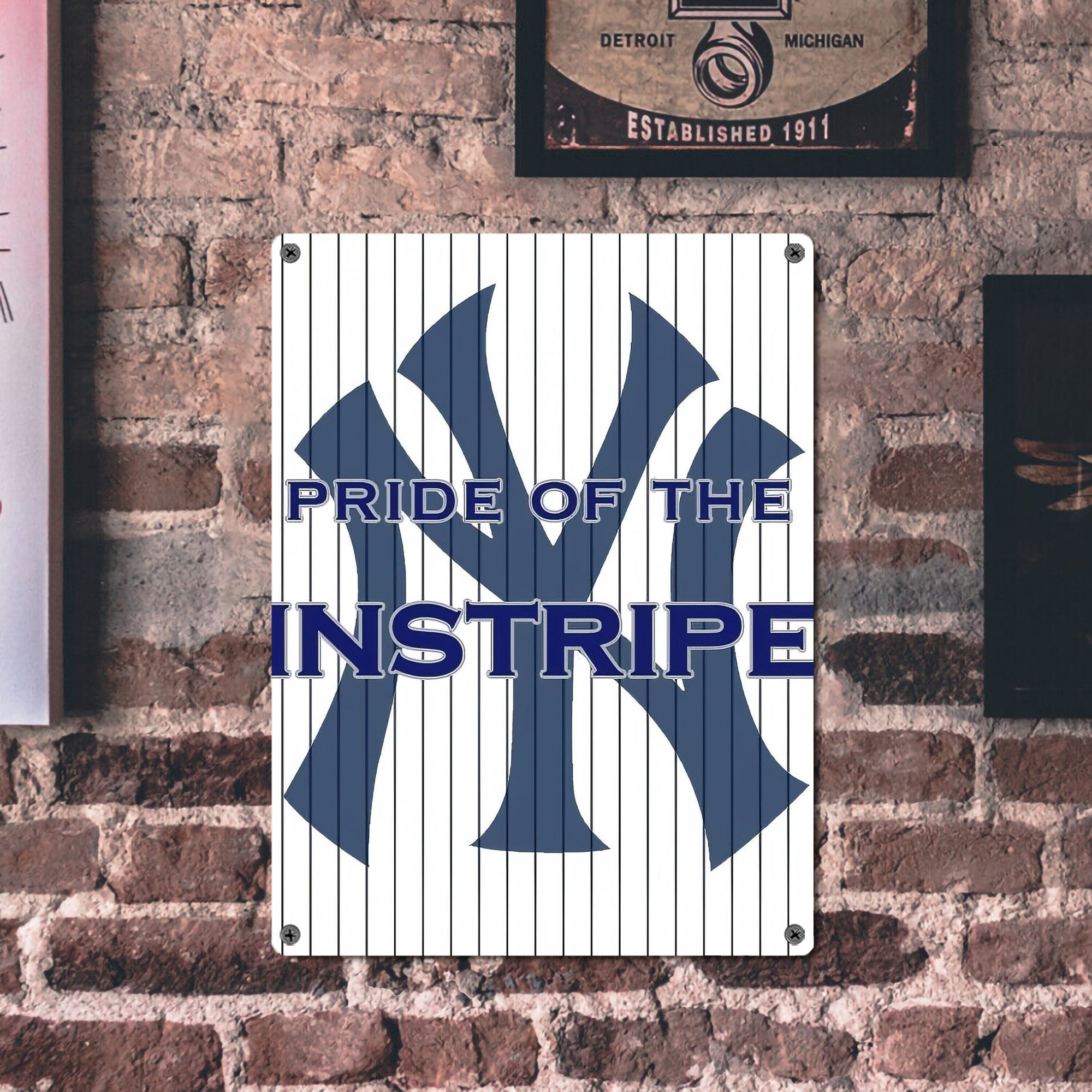 New York Yankees 337 Vintage Metal Tin Sign 12x16inch – Retro Wall Art Decor For Home, Bar, Kitchen, Bedroom, Office – Durable Iron Sheet Poster, Easy To Hang, Full-Color Printing