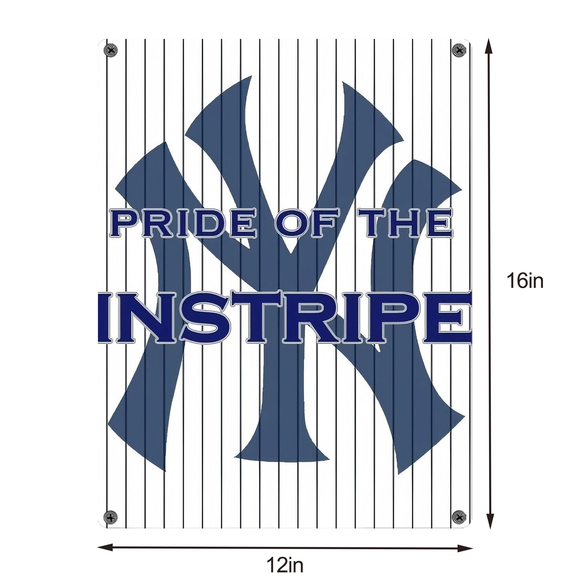 New York Yankees 337 Vintage Metal Tin Sign 12x16inch – Retro Wall Art Decor For Home, Bar, Kitchen, Bedroom, Office – Durable Iron Sheet Poster, Easy To Hang, Full-Color Printing